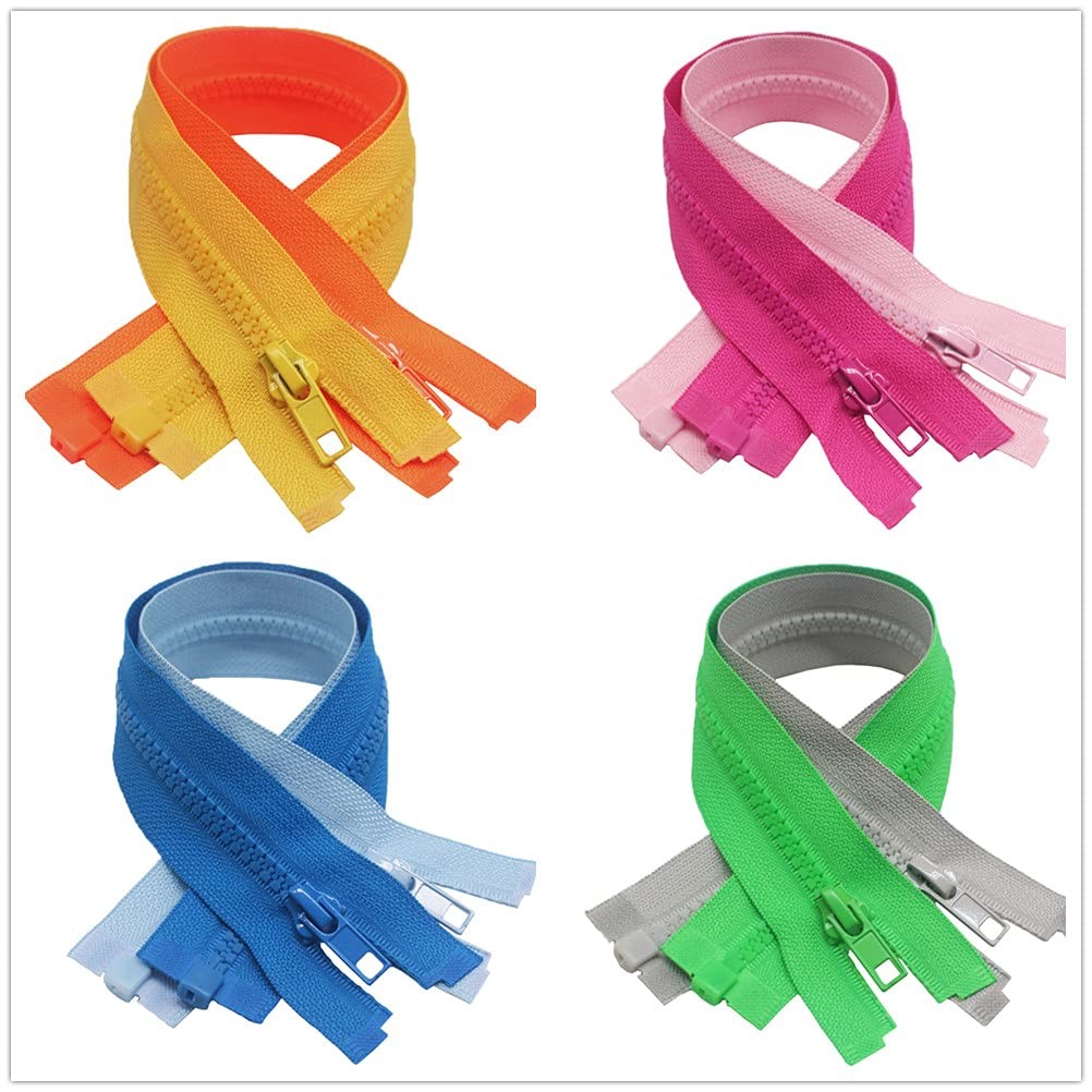 8PCS 12 Inch Separating Jacket Zippers for Sewing Coat Clothes Jacket Zipper ...