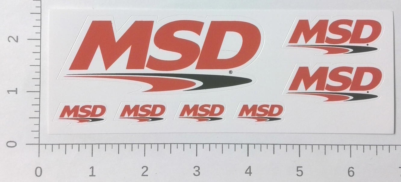 Vintage MSD Ignition Racing Performance Advertising Sticker Decal Sheet