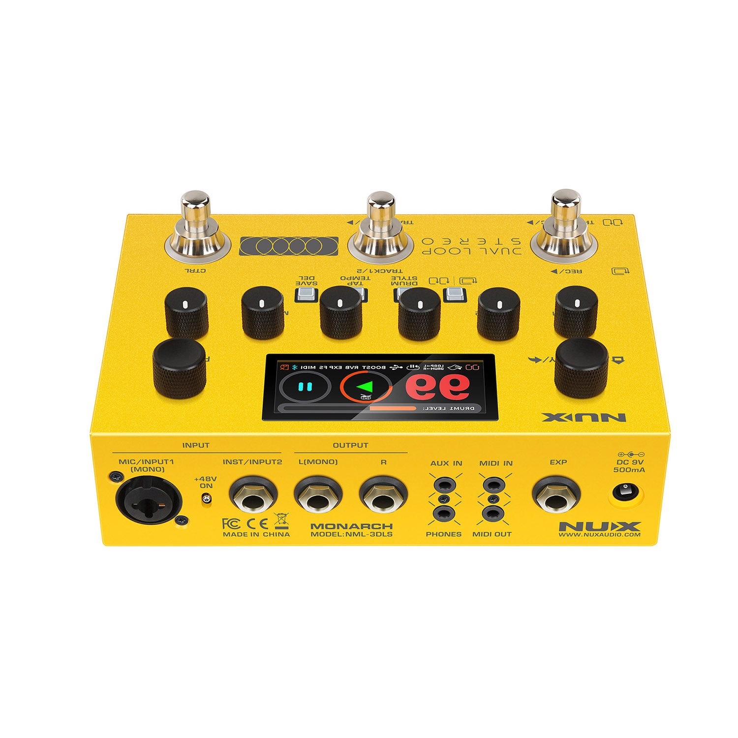 NUX Dual Loop Stereo Looper Guitar Effect Pedal with Effects