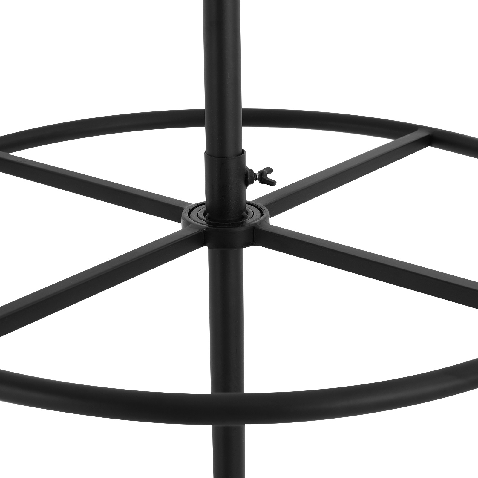 Steel Floor Standing Clothing Display Stand Black Modern Round Garment Rack