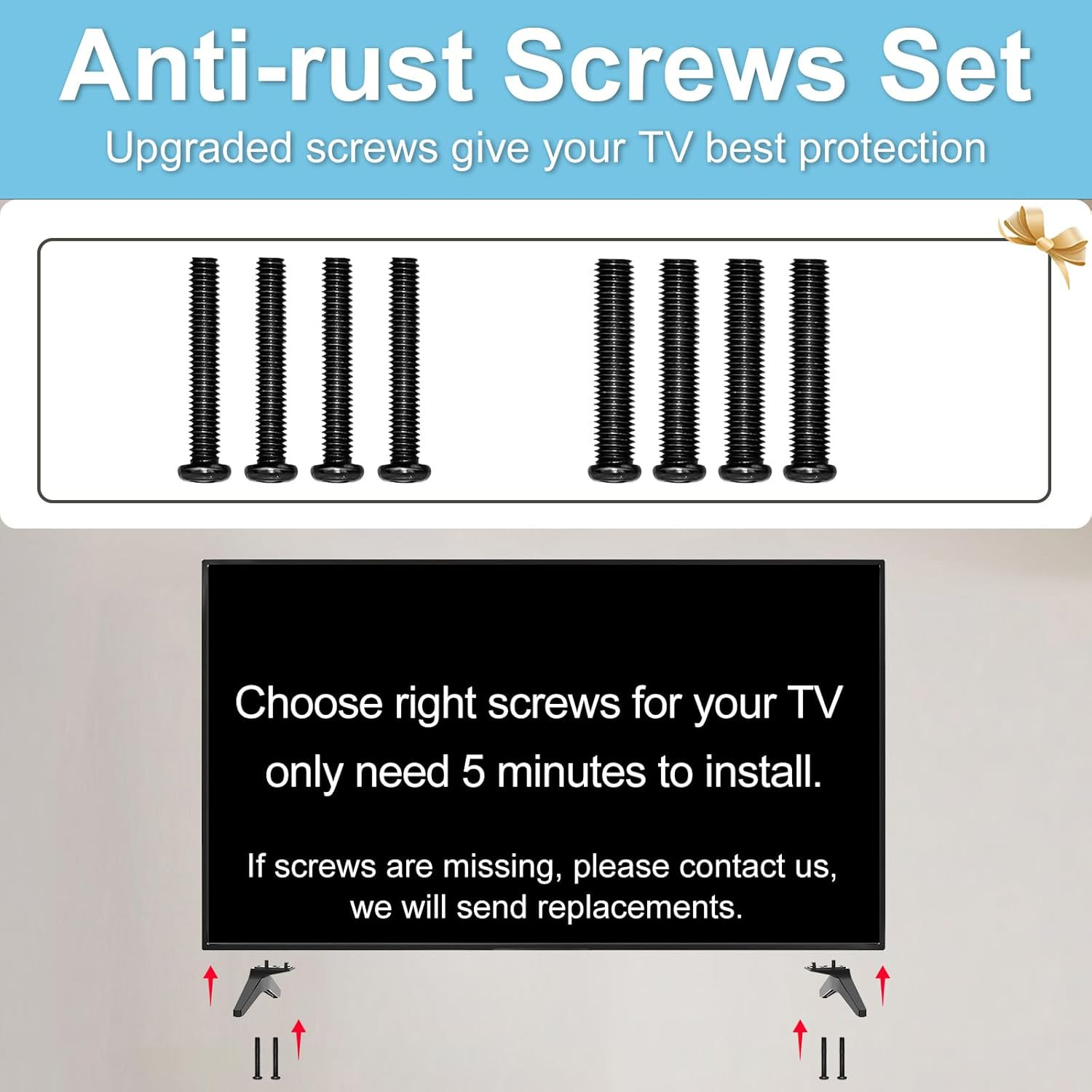 LG TV Stand Legs Replacement for Listed Models – 50–55 Inch Compatible