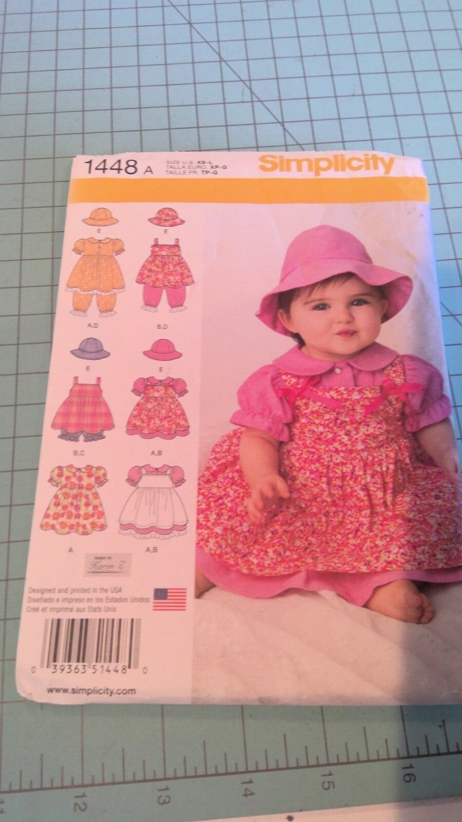 SIMPLICITY BABY PATTERNS - 1448, 1813, 2629, 2900 & 3854