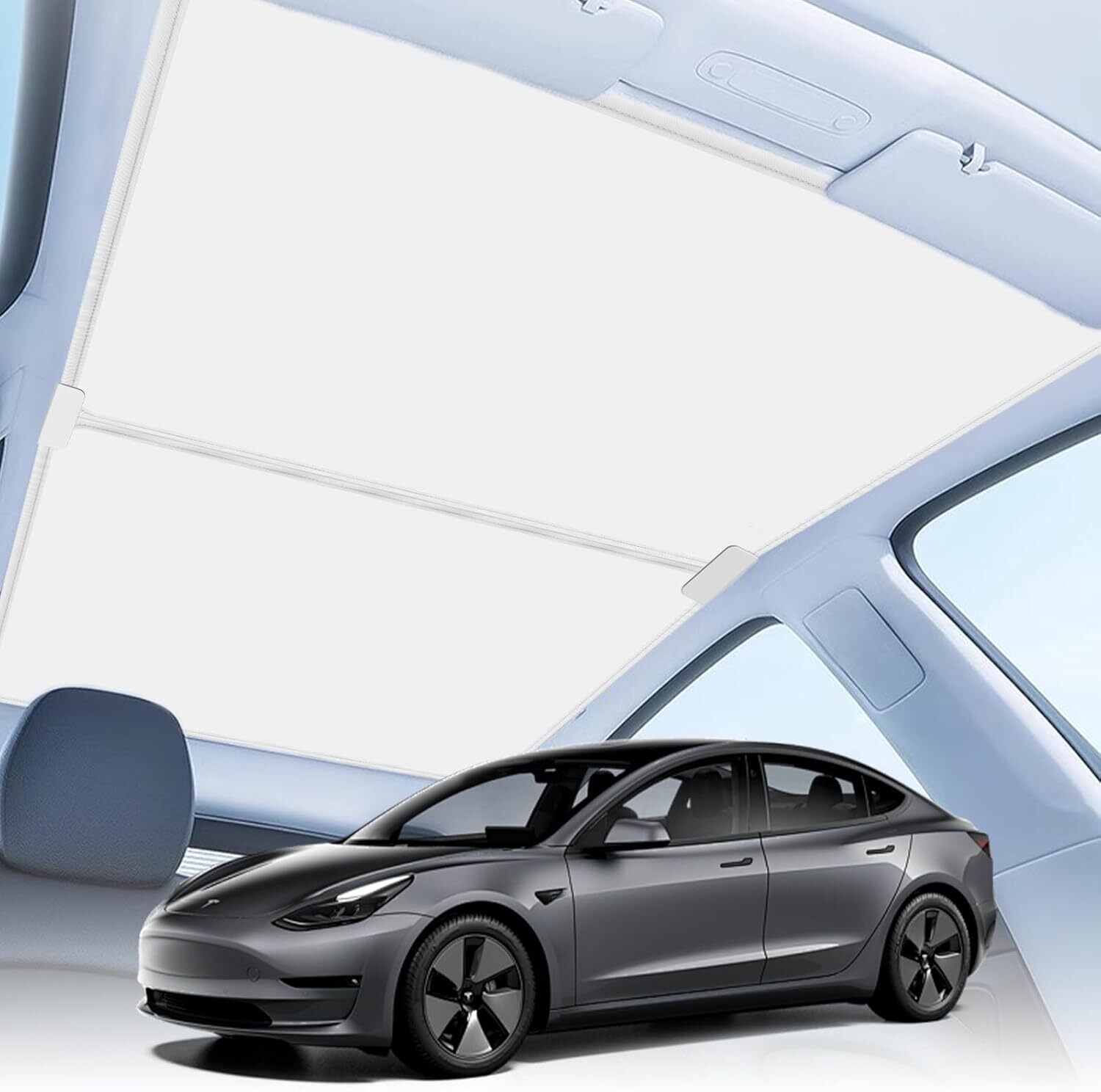 Upgraded Glass Roof Sunshade Sunroof Sun Shade for Tesla Model Y 2020-2024, 2025