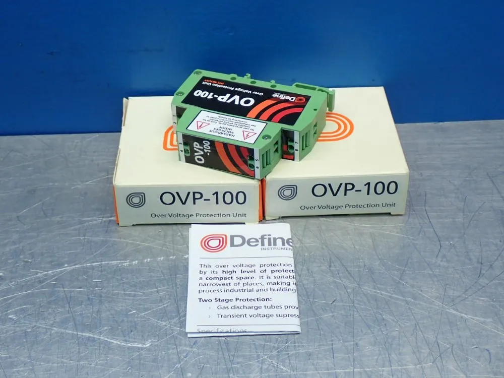 DEFINE INSTRUMENTS OVP-100 OVER VOLTAGE PROTECTION UNIT, 2PCS 07251470332
