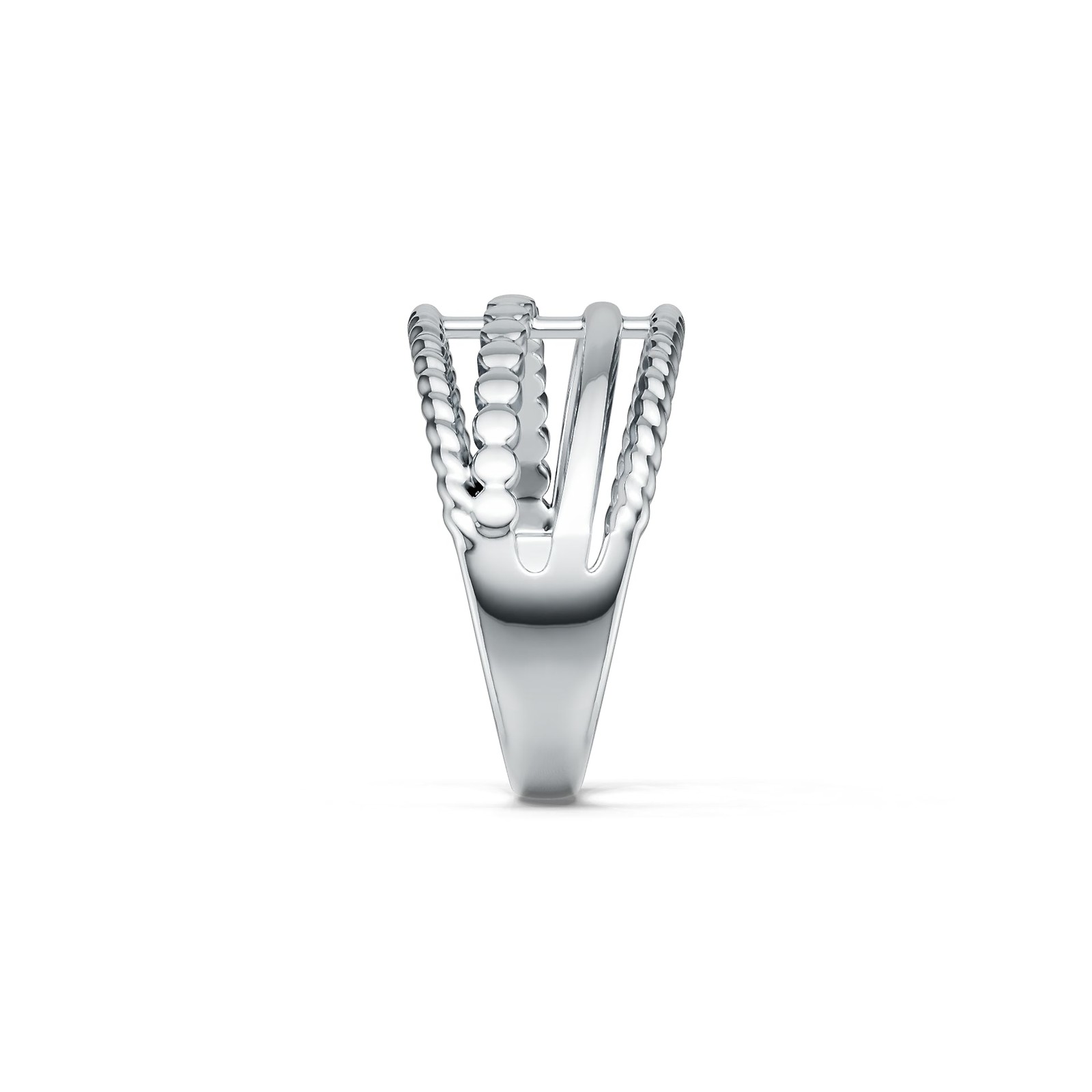 Sterling Silver Ring Multi-Row Twisted Rope Theme