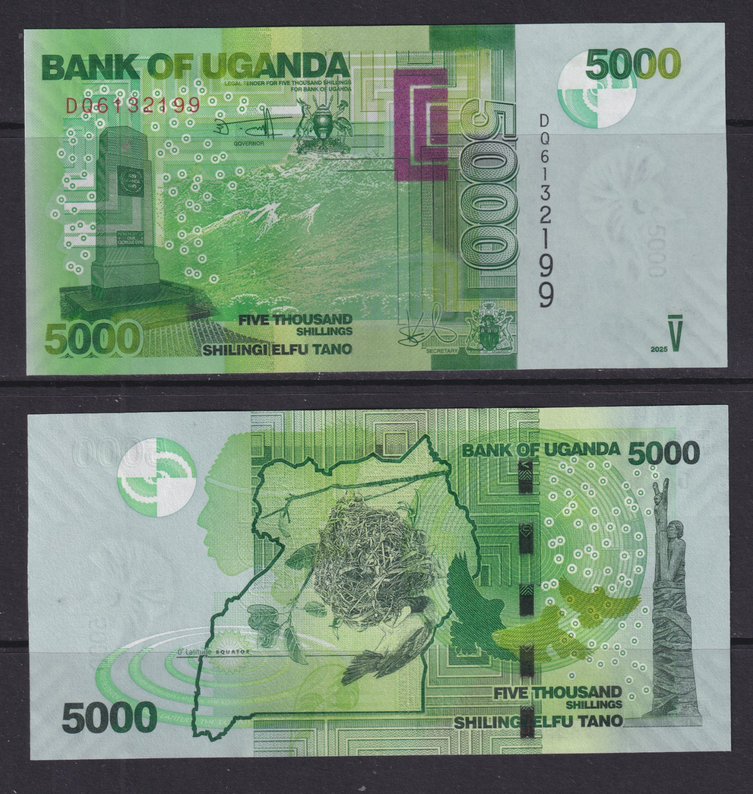 UGANDA - 2025 5000 Shillings UNC Banknote