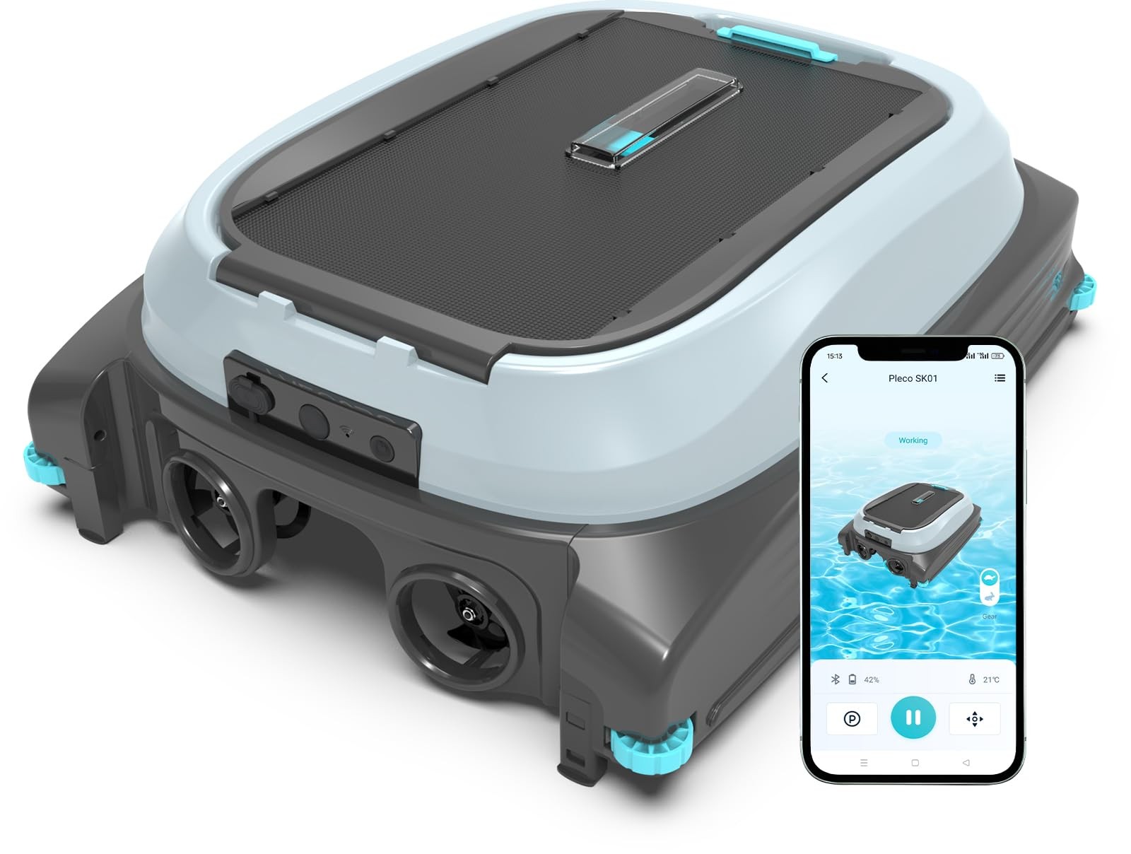 Pleco SK01 Solar Pool Skimmer Robot Auto Surface Cleaning APP Control