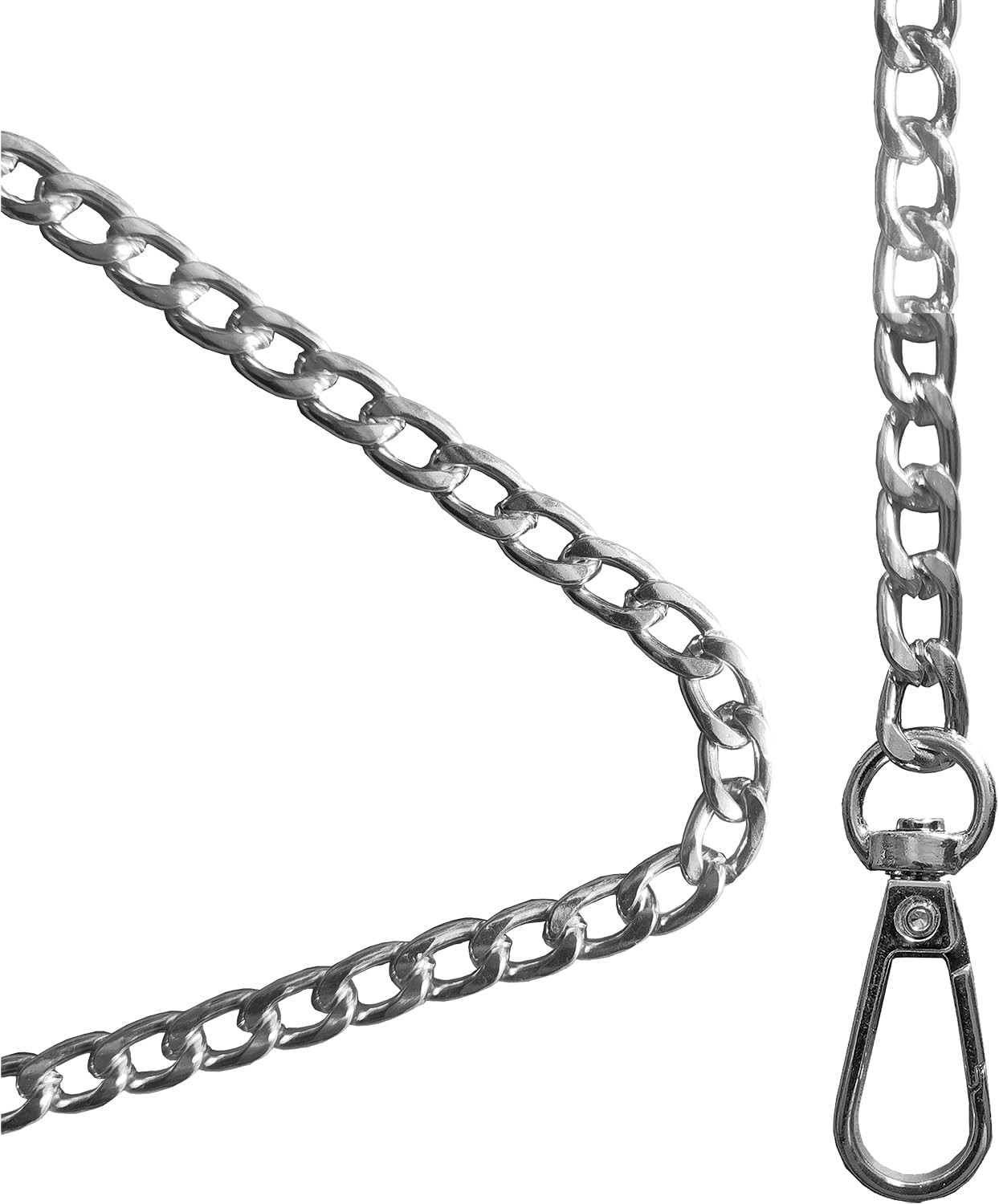 3 Pack Silver Purse Chain Straps Replacement Bag Chains DIY Handbag Straps
