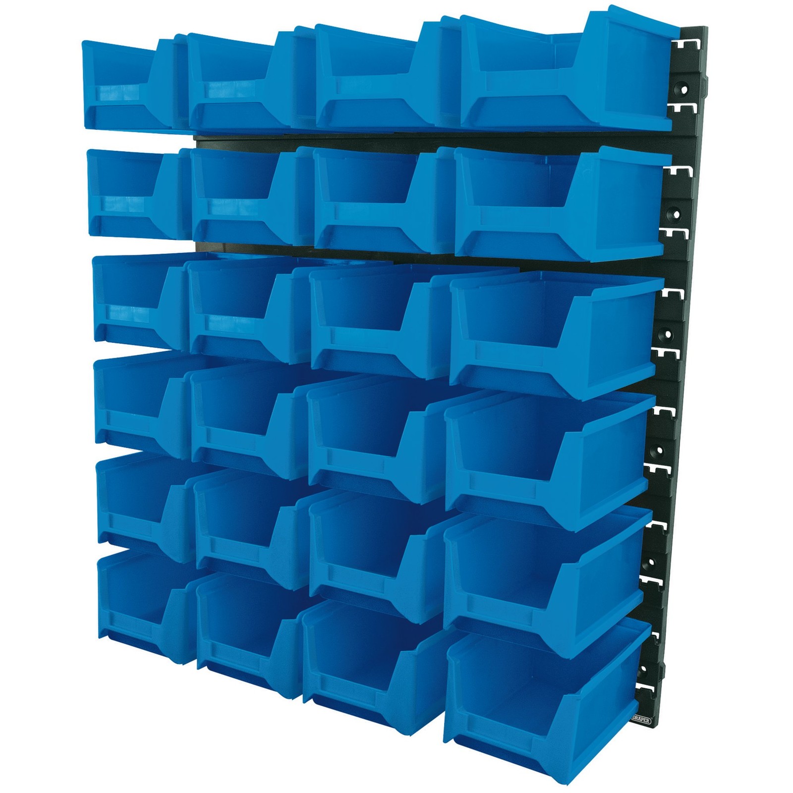 Draper 24 Bin Wall Storage Unit Large Plastic Bins size 102 x 160 x 75mm 06797