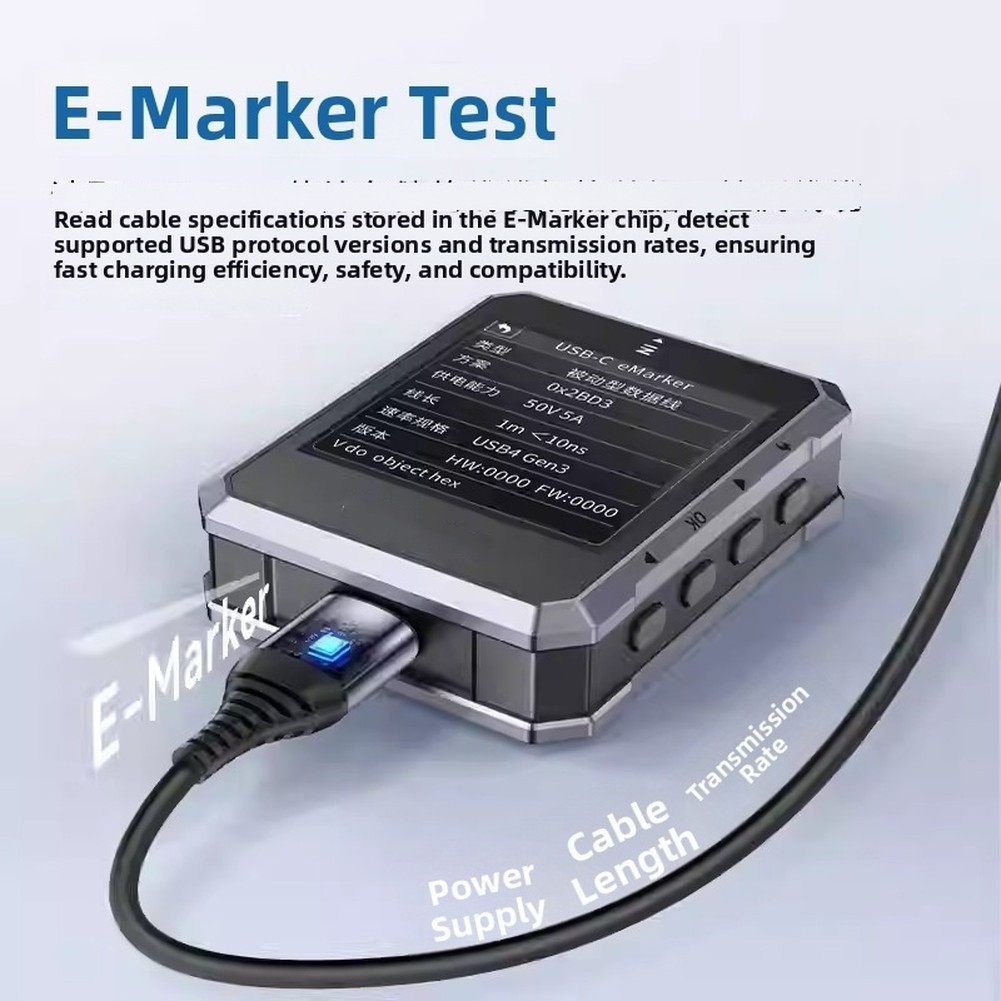 240W USB-C for pd 3.1 Power Analyzer for Battery Capacity Calculation Testing