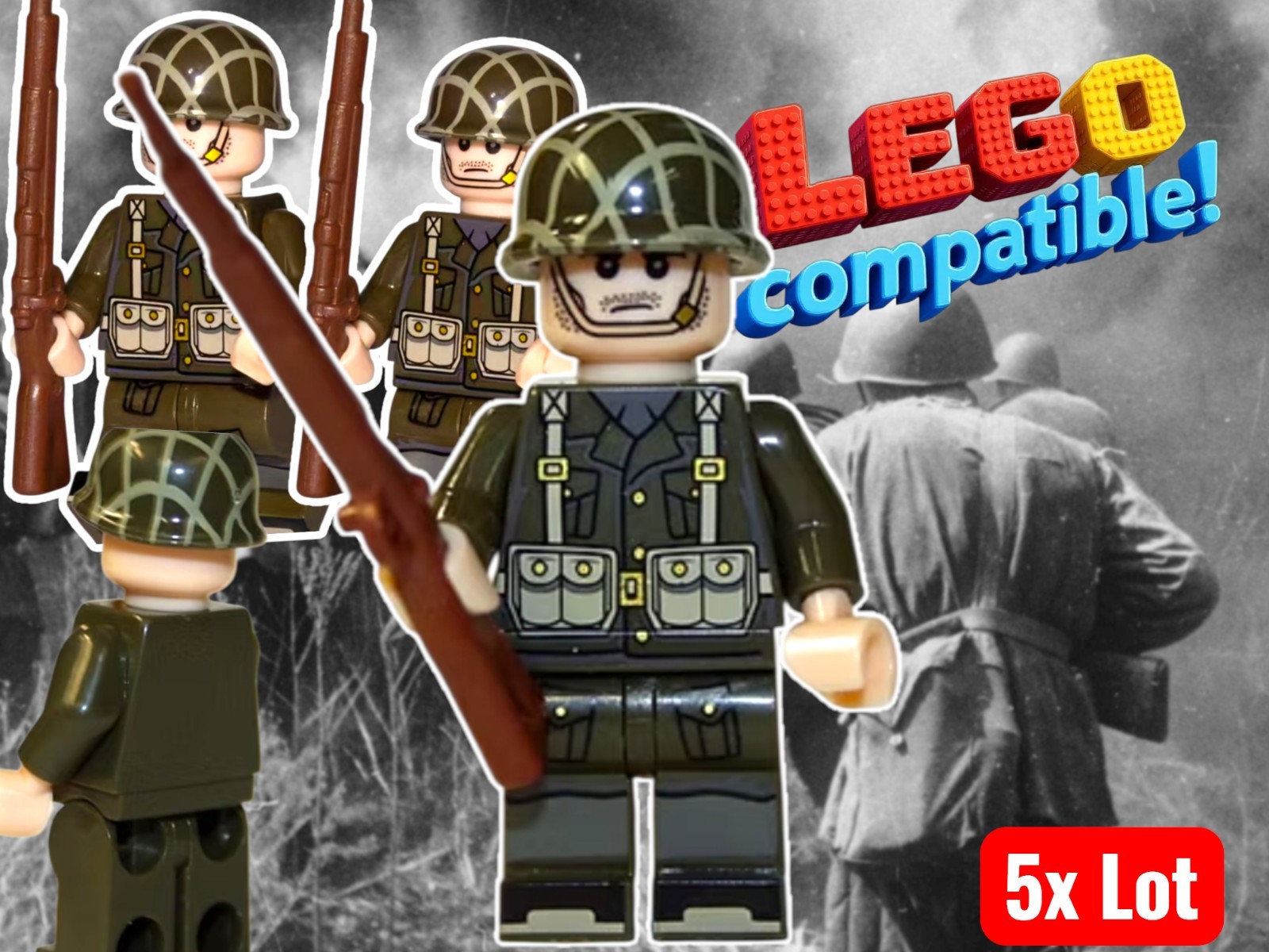 10x Figure Canadian Canada Figures WWI WW2 Army Soldier Military Usa Minifigure