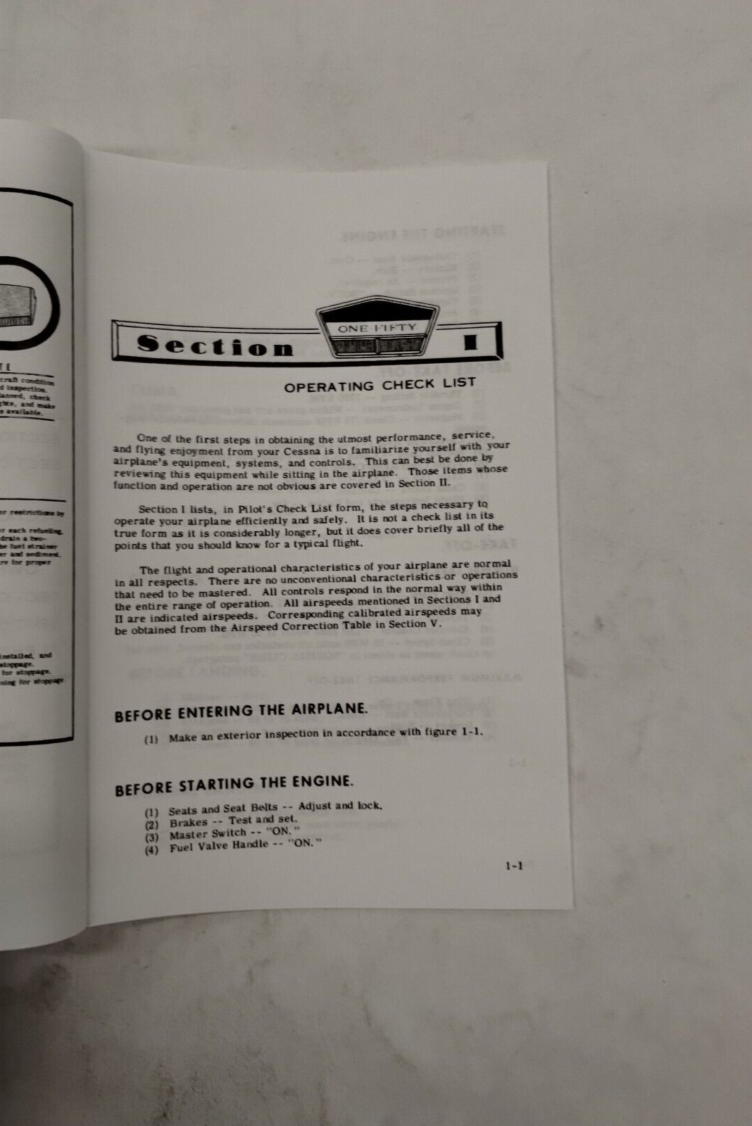 Cessna 1966 Model 150F Owner's Manual-Reproduction.