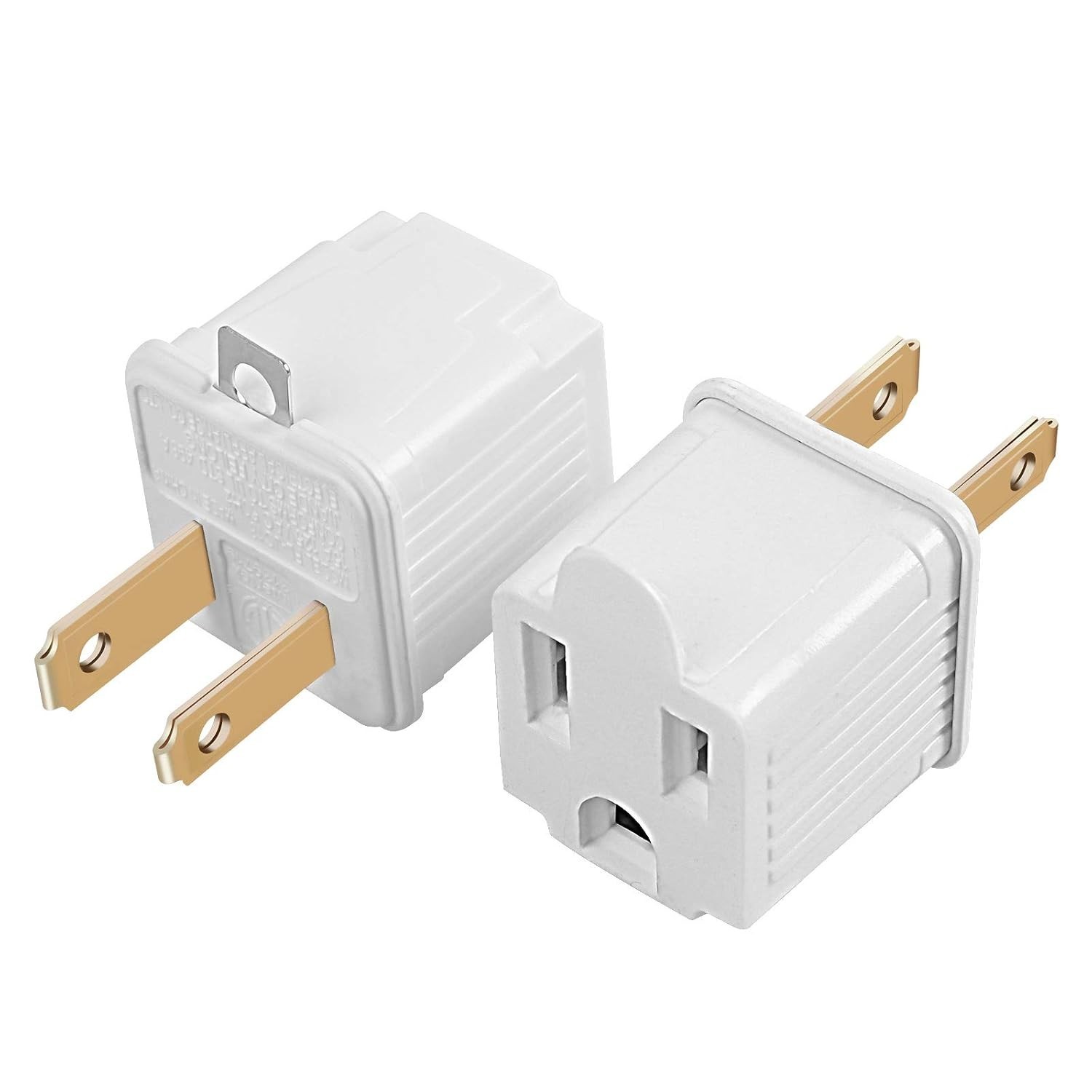 Grounded Adapter 3 Prong to 2Prong Outlet Converter 3 Pin to 2 Pin Plug