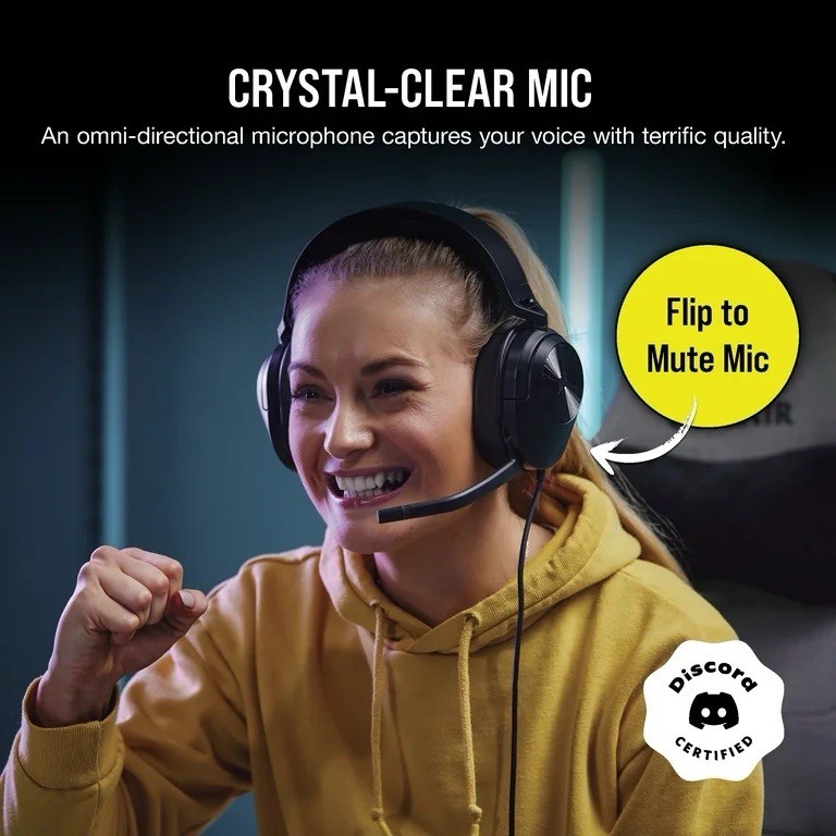 CORSAIR HS55 Stereo Gaming Wired Headset, Multi-Platform Compatible, NEW SEALED
