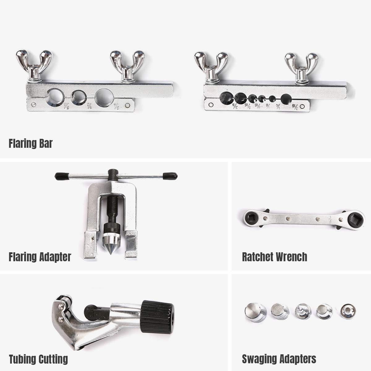 Comprehensive Flaring & Swaging Tool Kit - Ideal for HVAC Technicians & Plumbers