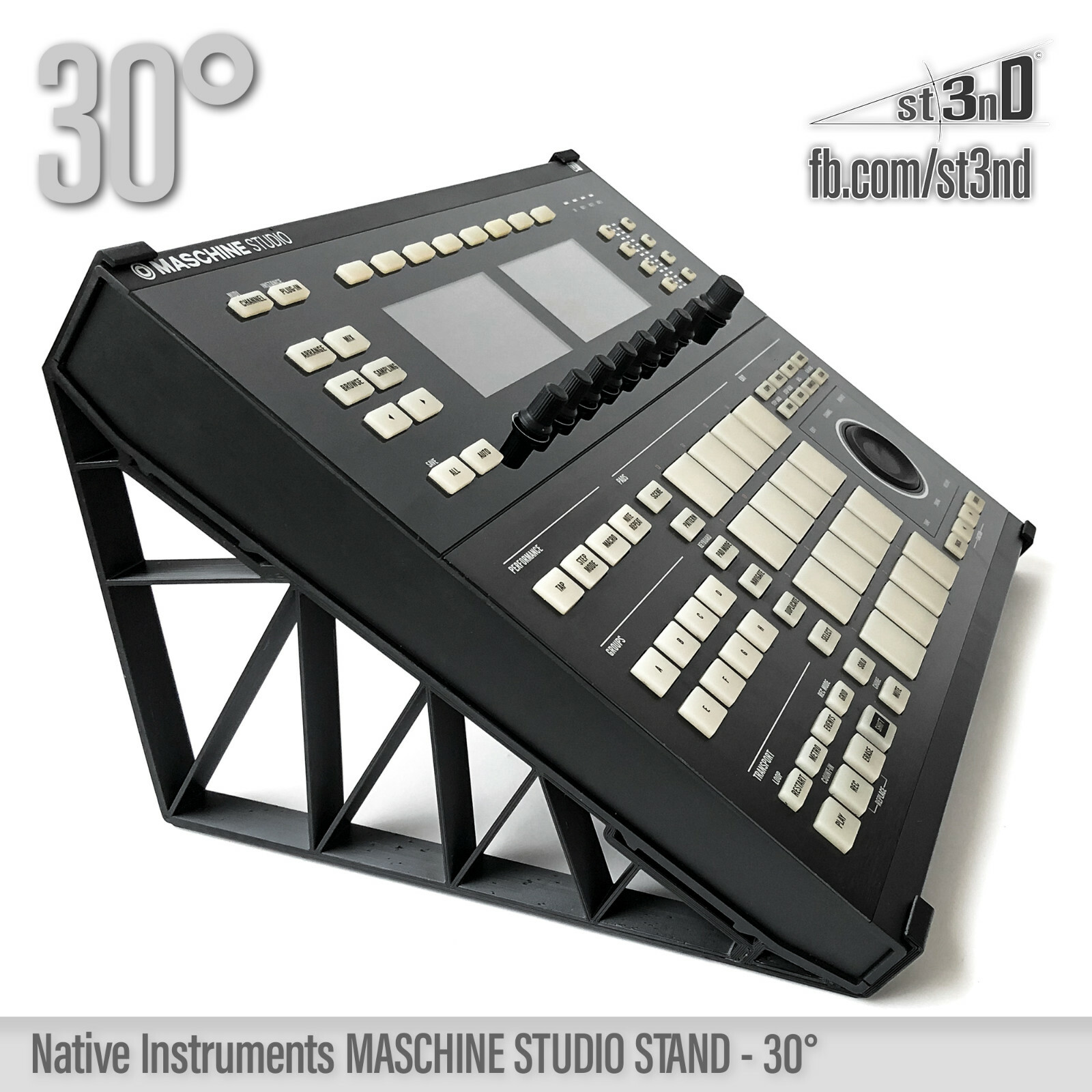 NI MASCHINE STUDIO STAND - 30 degrees - 3D printed - 100% Buyer Satisfaction