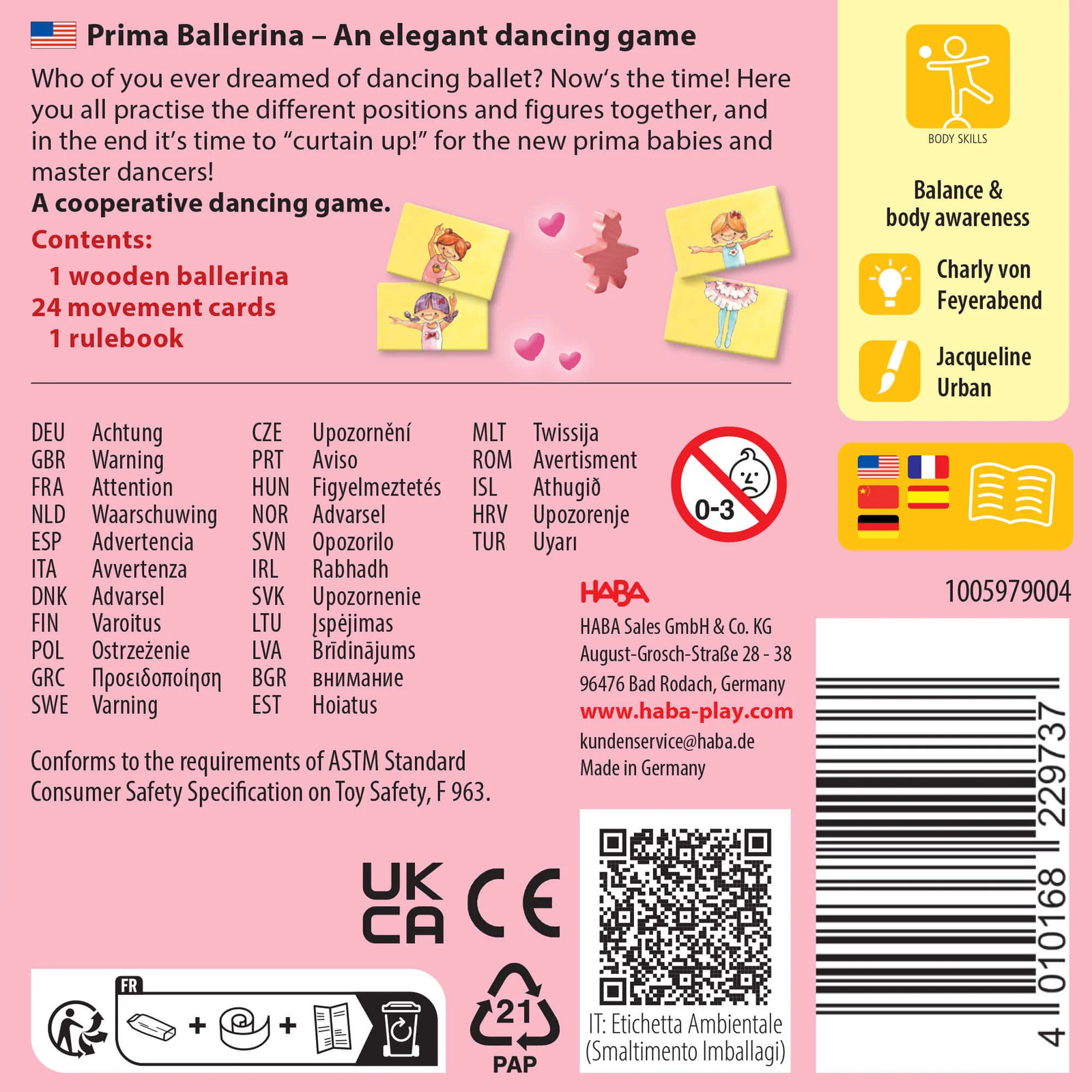 HABA Prima Ballerina Mini Game