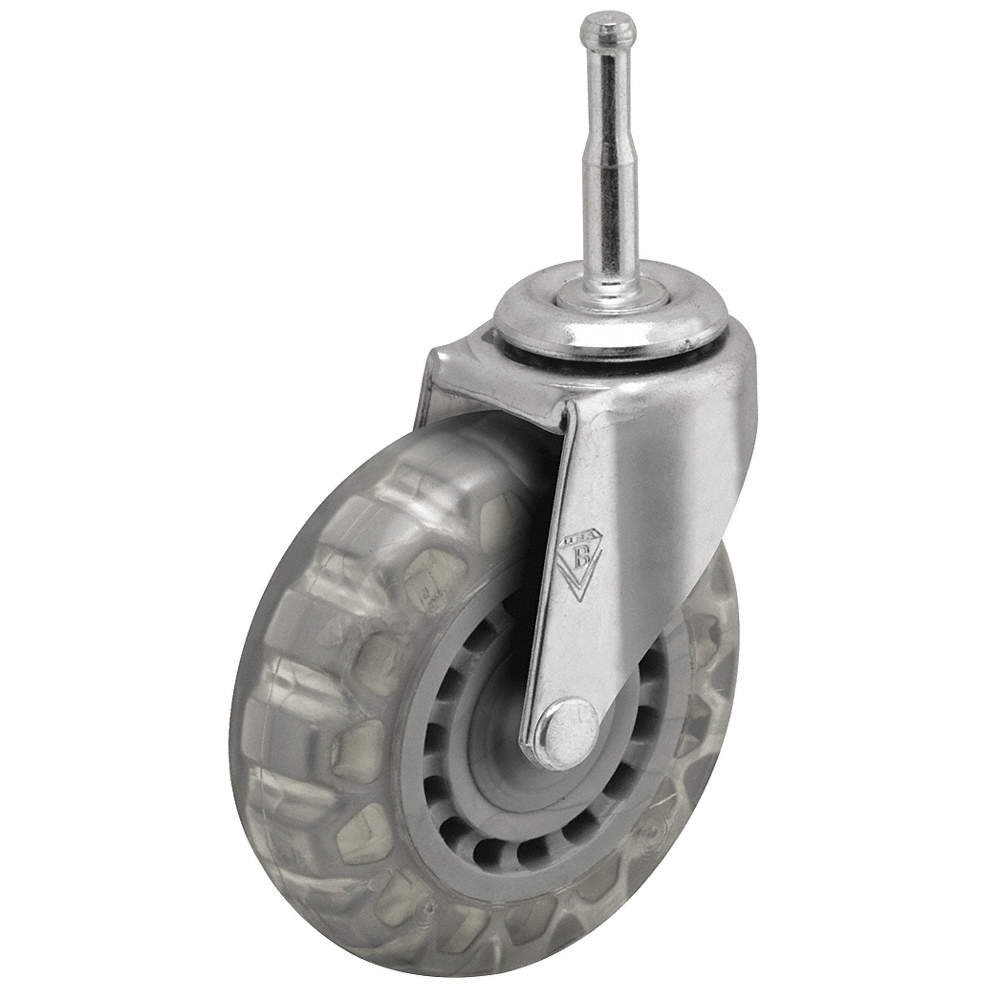 SHEPHERD CASTER PRE30302ZN-VPR01(CG) Stem Caster,3"dia,Polyurethane,120lb 60FA78
