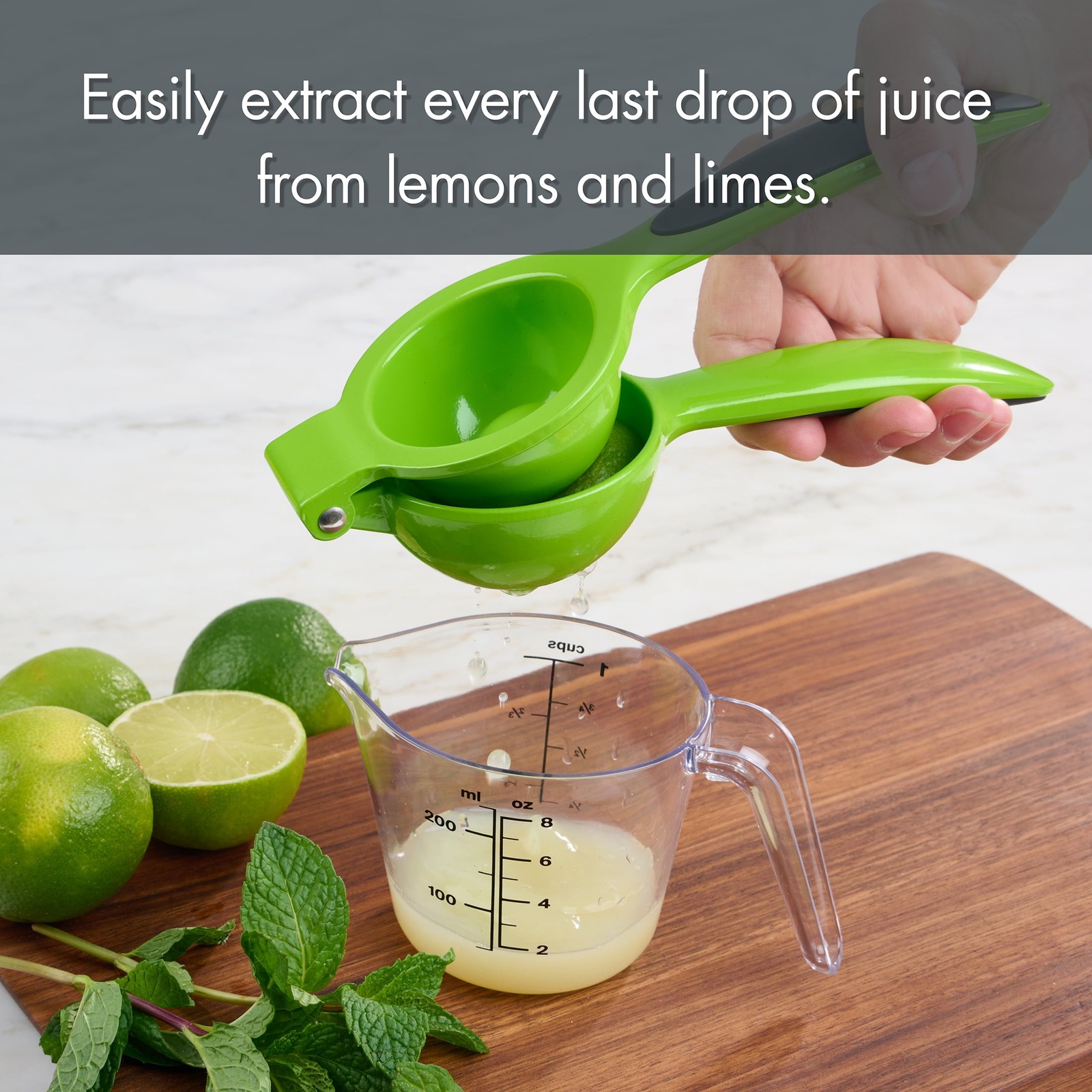 Heavy Duty Diecast Lime Green Manual Juicer and Squeezer