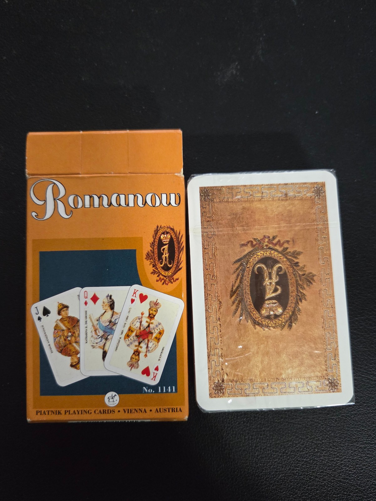 NOS Vintage Sealed Original Playing Cards Romanow Piatnik Poker Bridge NO.1141