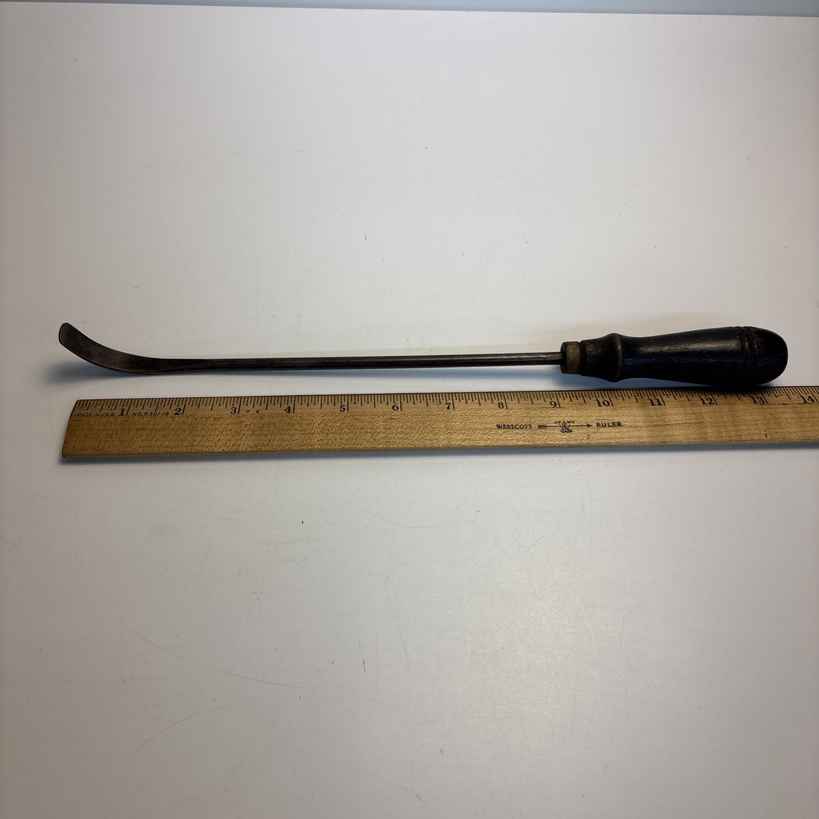 Vintage Upholstery Regulator Tool 14” Wood Handle Stuffing Tool
