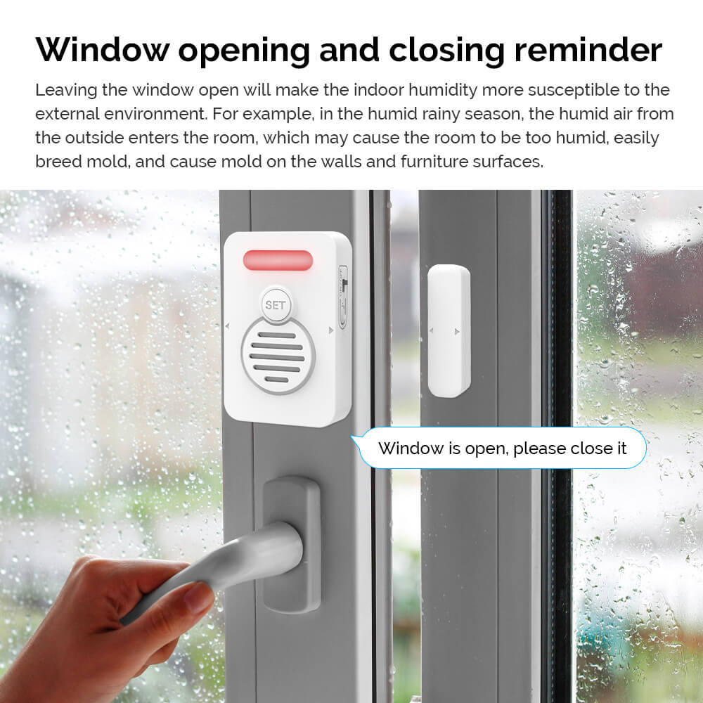 Wireless Voice Door Alarms When Opened 90dB Adjustable Volume Window Alert 8Pack