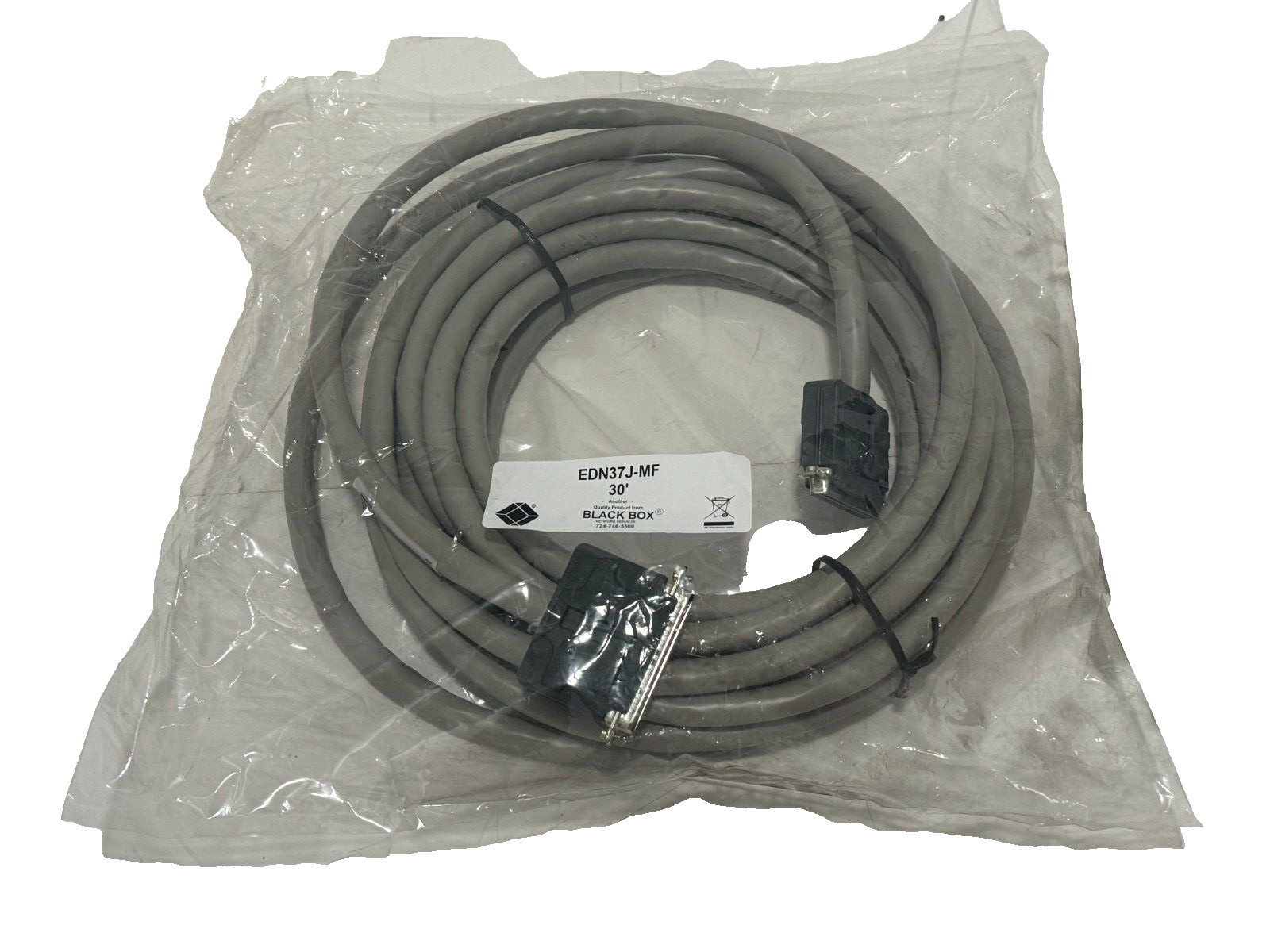 SEALED Black Box EDN37J-MF 30' Cable