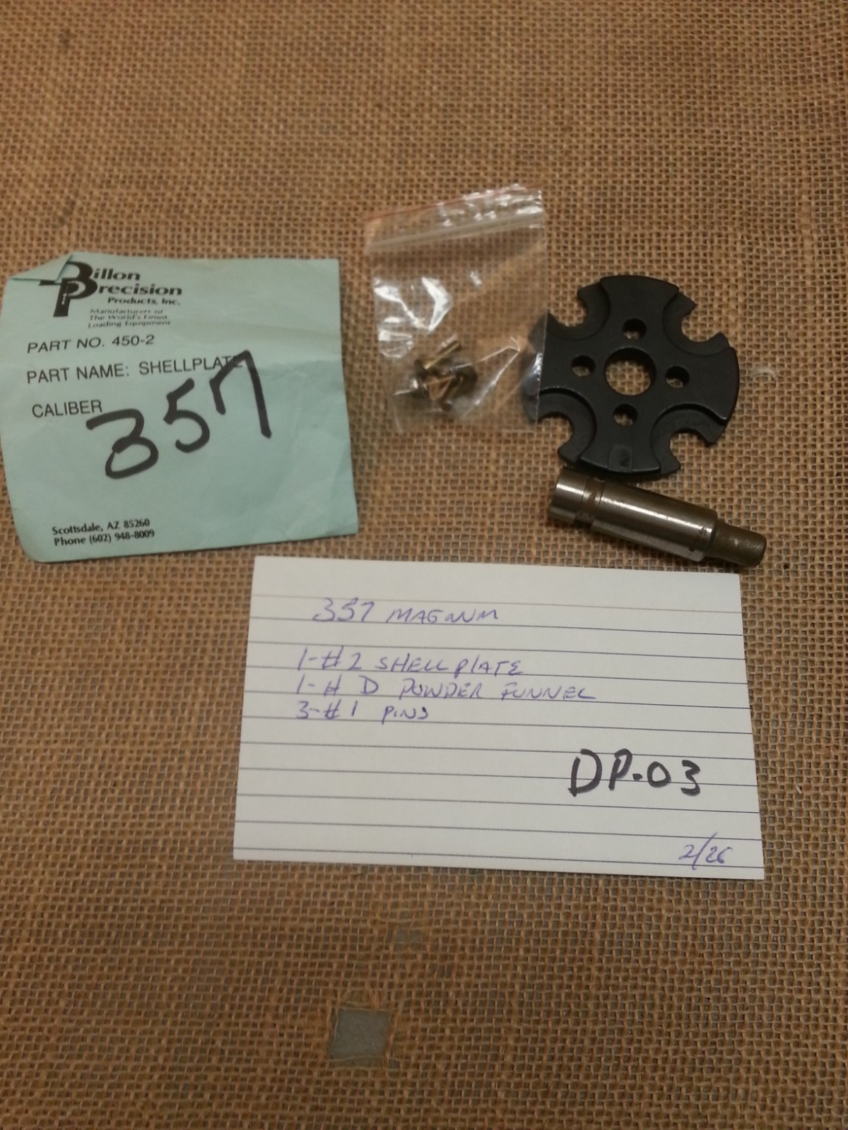 Dillon Precision RL 450/550 Conversion Parts 357 Magnum