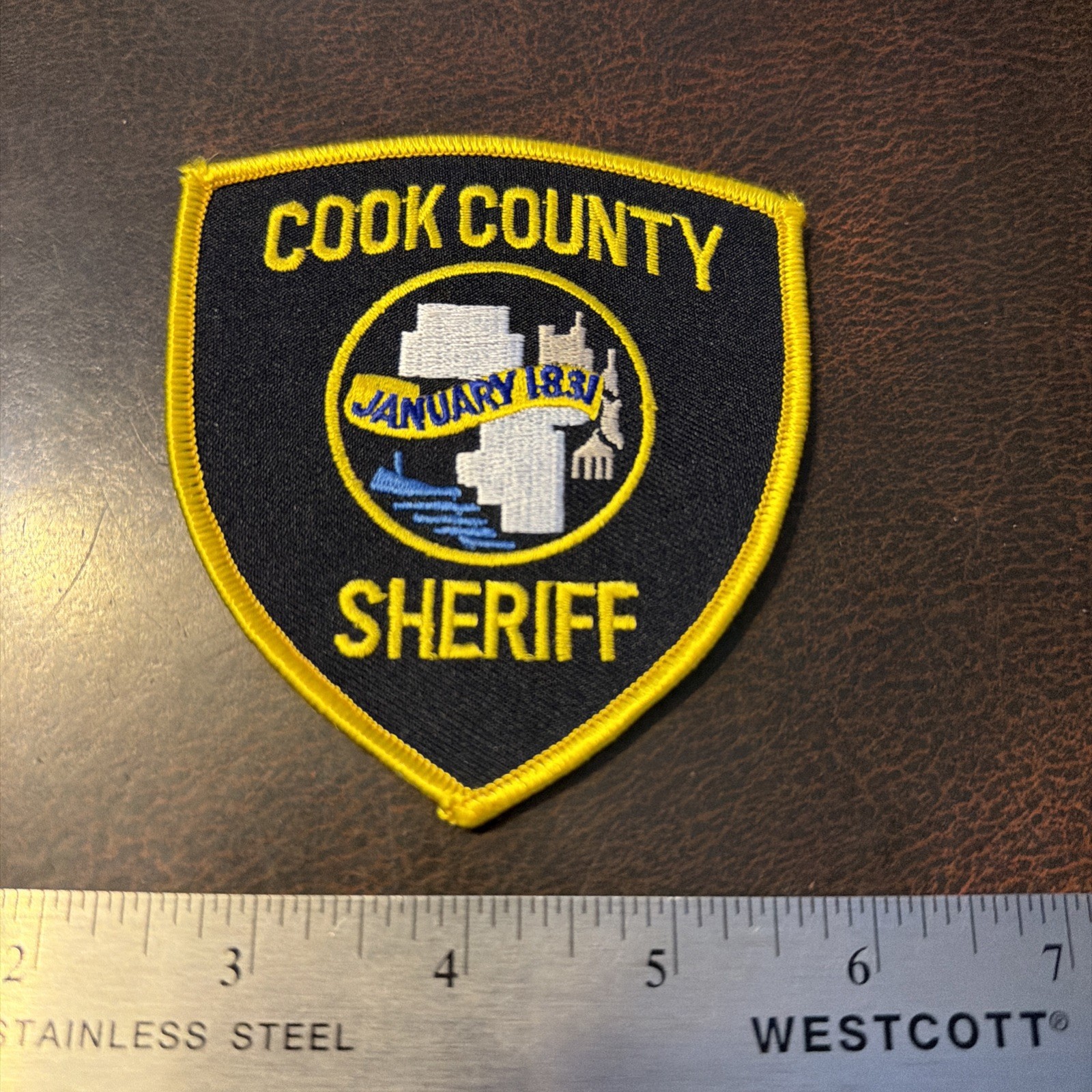 Vintage Obsolete Sheriff's Police Office Patch Cook County Illinois