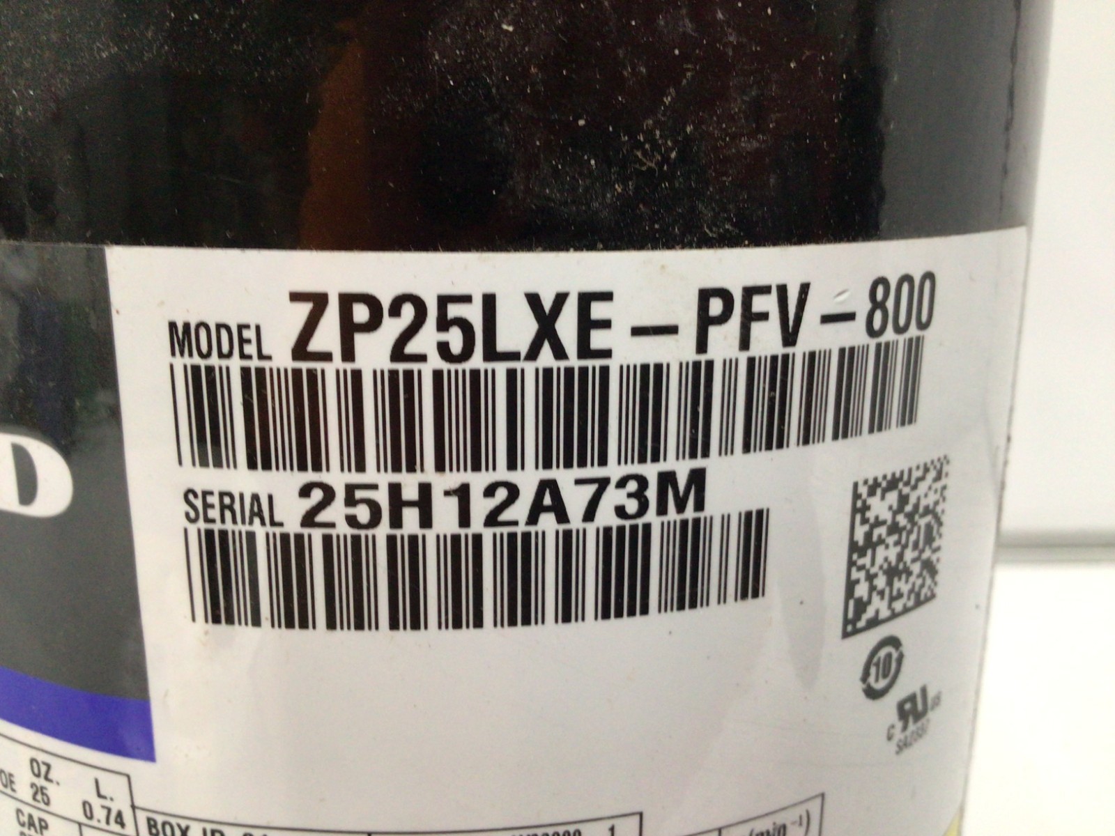 COPELAND COMPRESSOR: Mfr Part # ZP25LXE-PFV-800