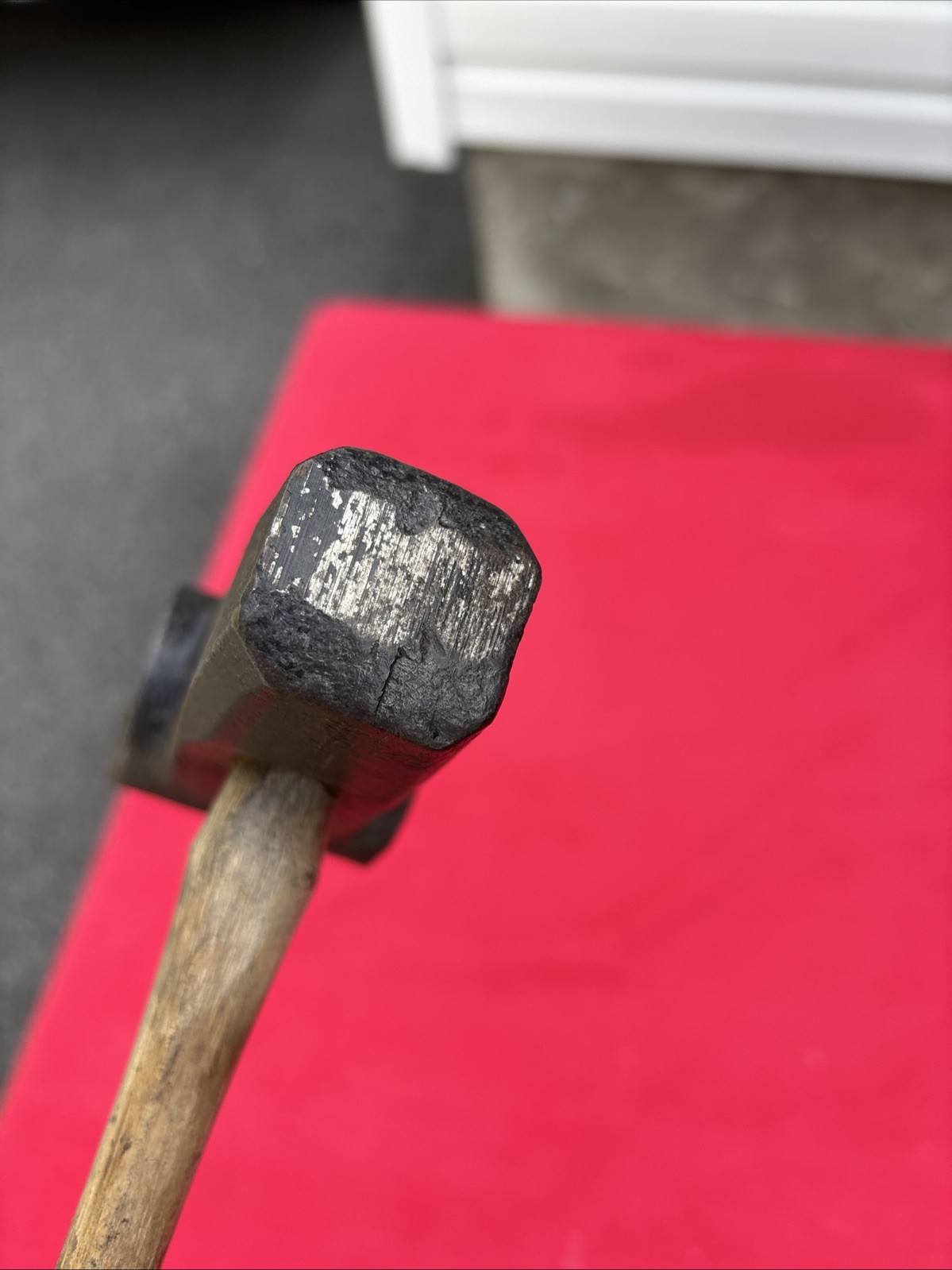 HELLER - 5/8" - BLACKSMITH TOP SWAGE HAMMER - ALL ORIGINAL WITH HANDLE -