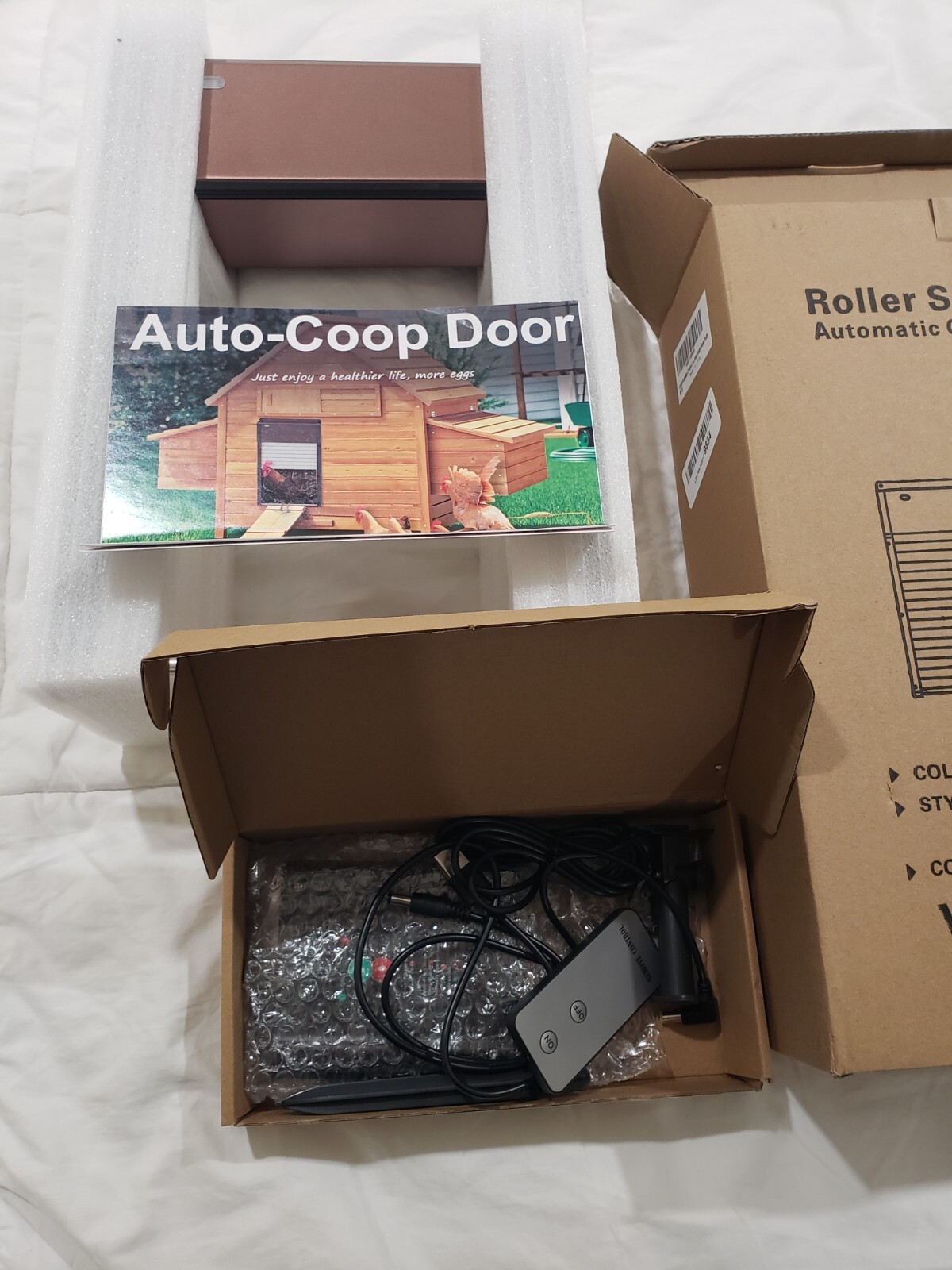 Automatic Chicken Coop Door Roller Shutter remote New!! Free Fast Shipping