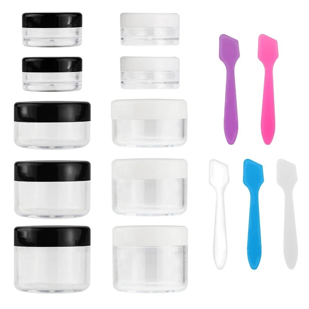 10 Pieces Makeup Travel Containers with Lids 3/5/ 10/15/ 20 Gram Size Cosmetic J