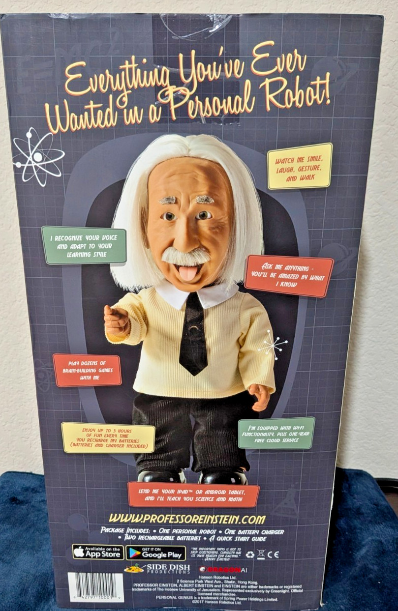 Professor Einstein Interactive Robot Educational Toy Tested No Battery Included