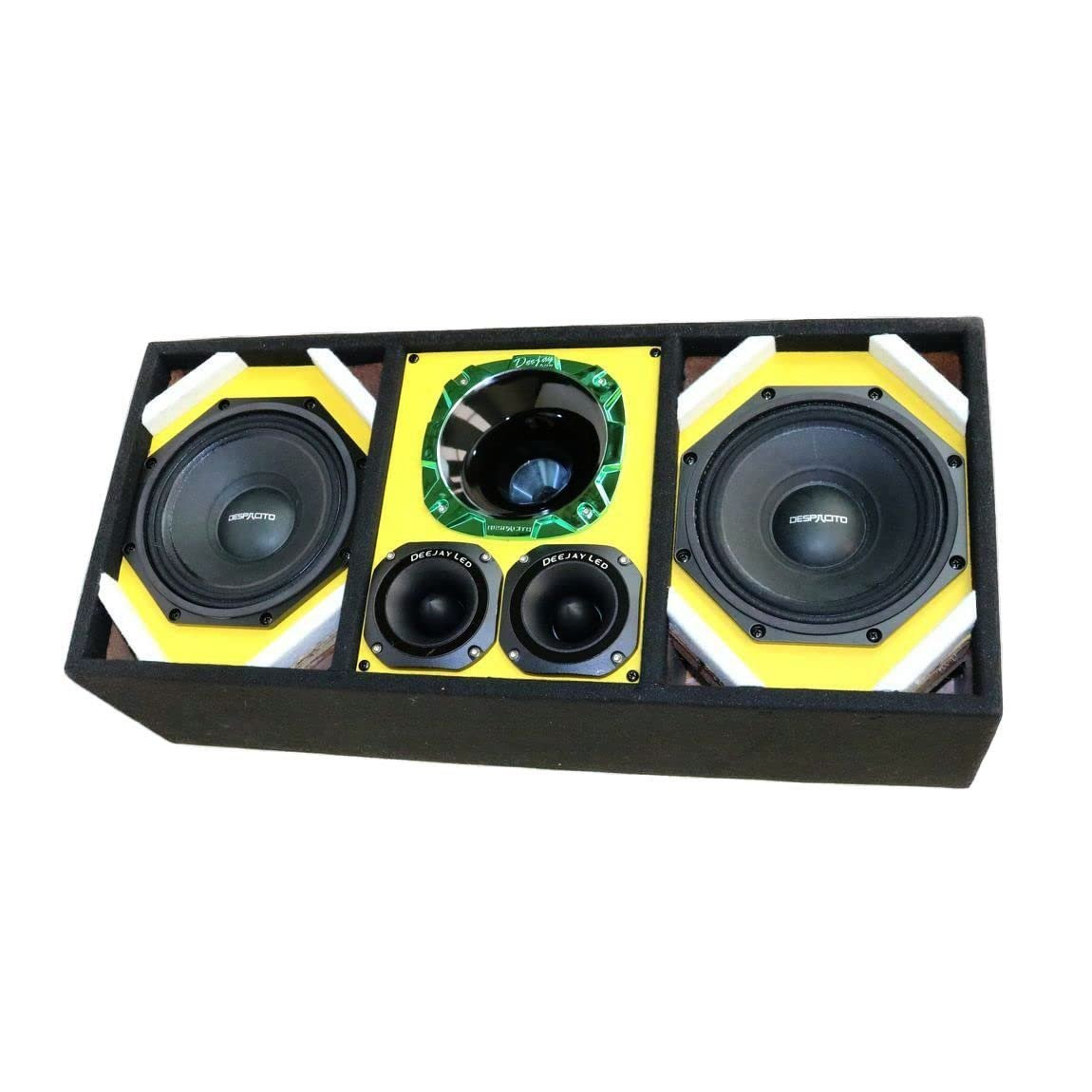 DEEJAY LED TBH8YELLOW DEEJAYLED 2 8" Despacito Horn 2 TW Braz