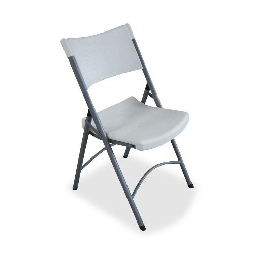 Lorell LLR62515 Heavy-Duty Folding Chair Platinum Seat