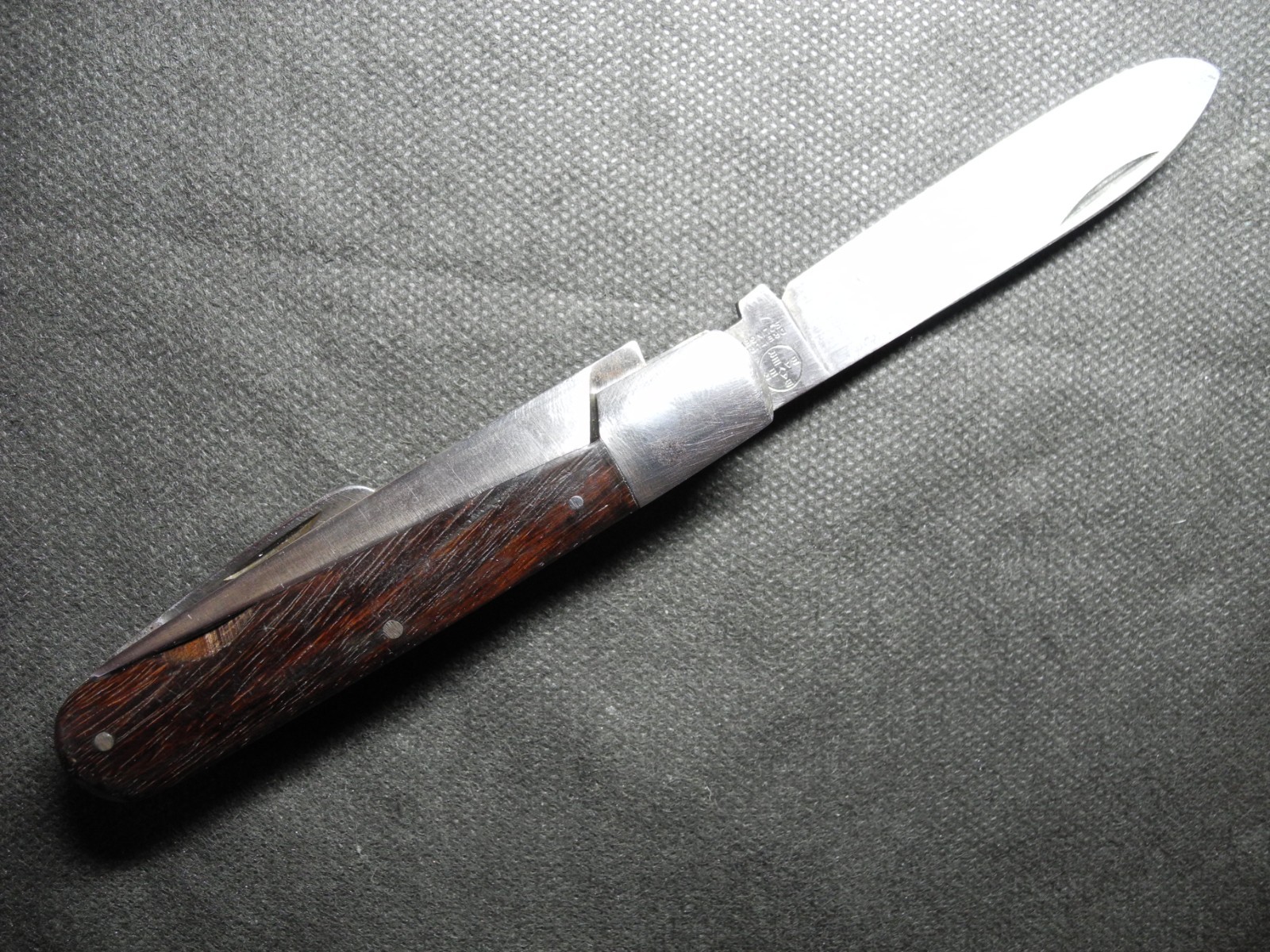WW2 folding pocket knife "BAYER" "Dreiturm Solingen" of a Wehrmacht soldier