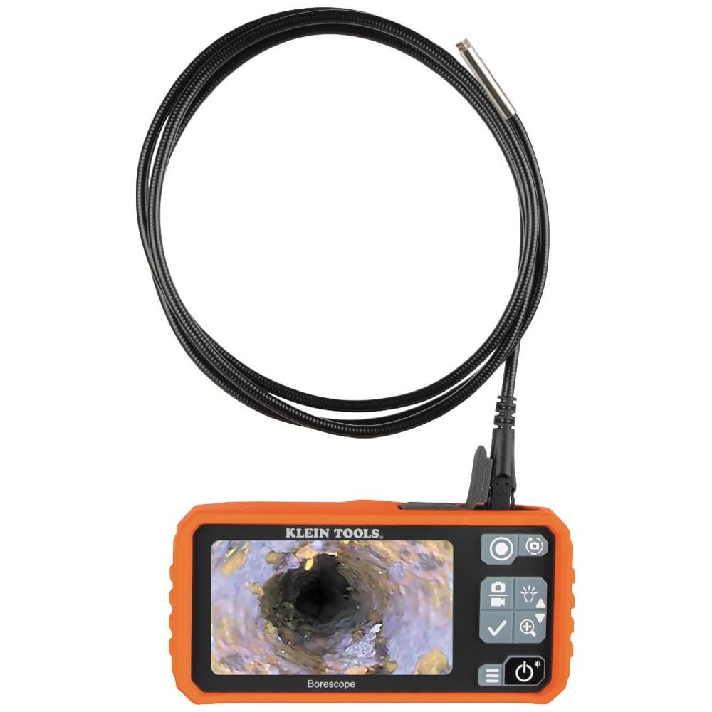 Klein Tools ET18 Plumbing Borescope with 5.5 mm 4.9-Foot Armored Waterproof...