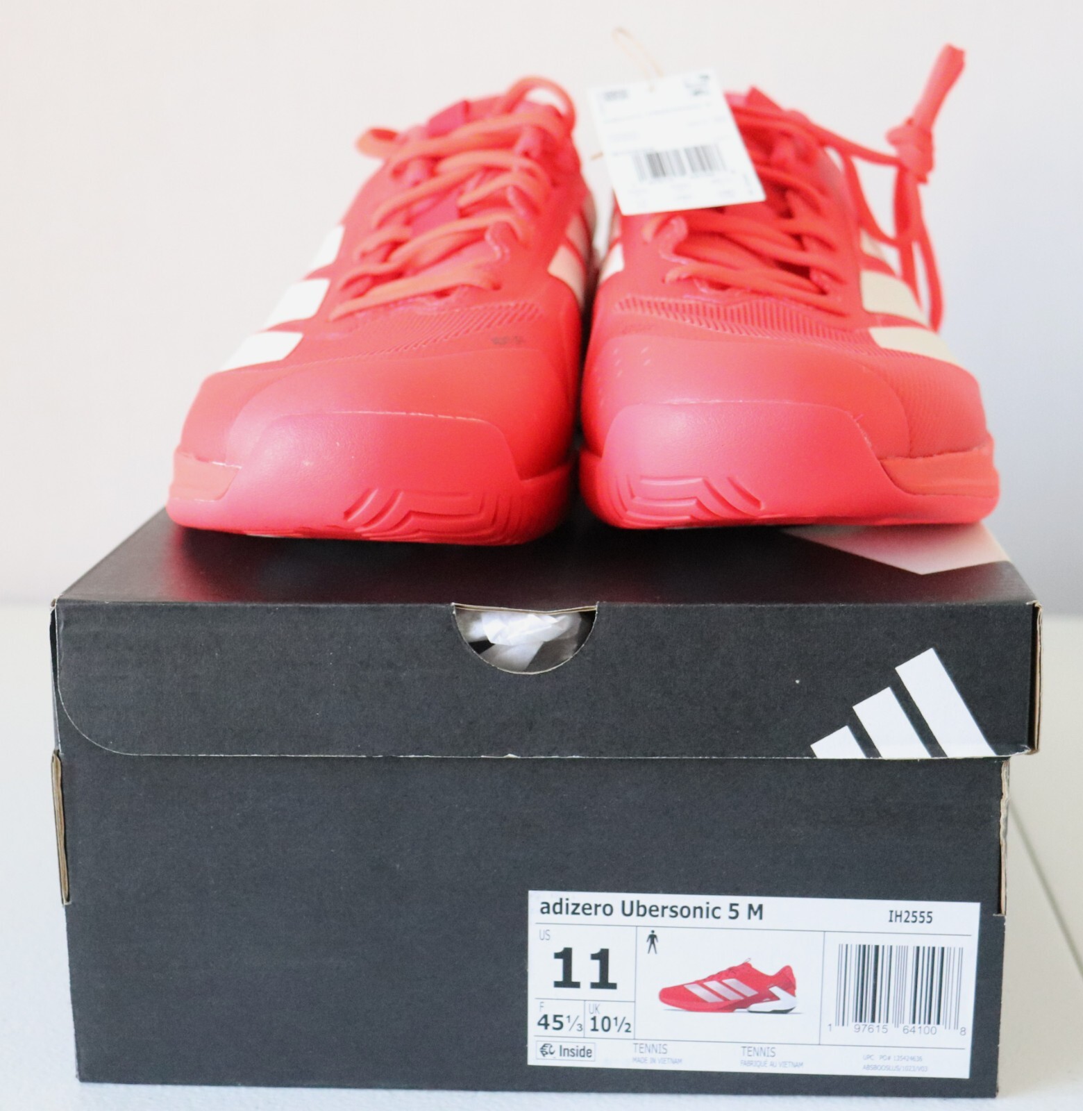 Adidas Adizero Ubersonic 5 Lucid Red Tennis Shoes Men Size 11