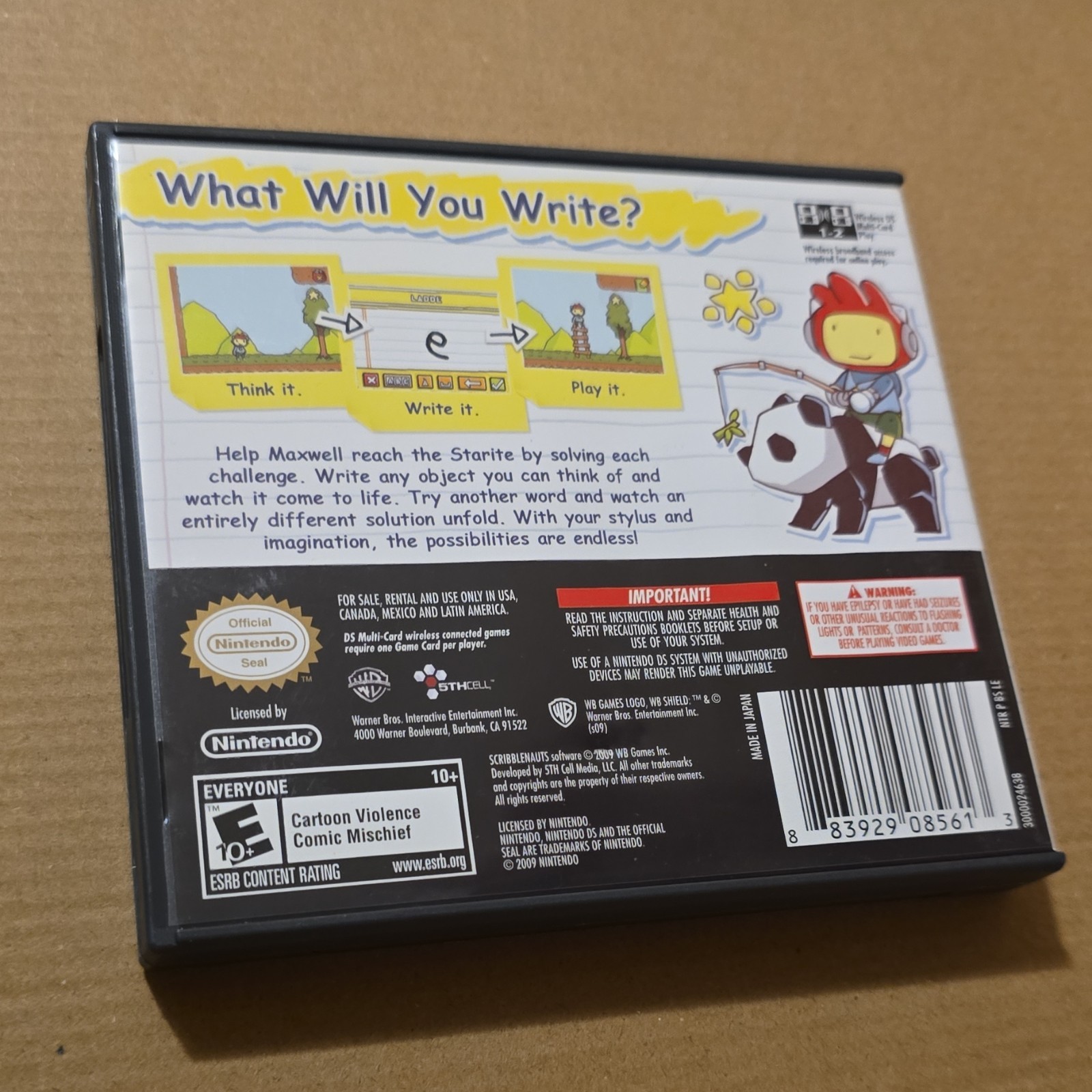 Super Scribblenauts create anything (Nintendo DS) **** CASE ONLY **** No Game