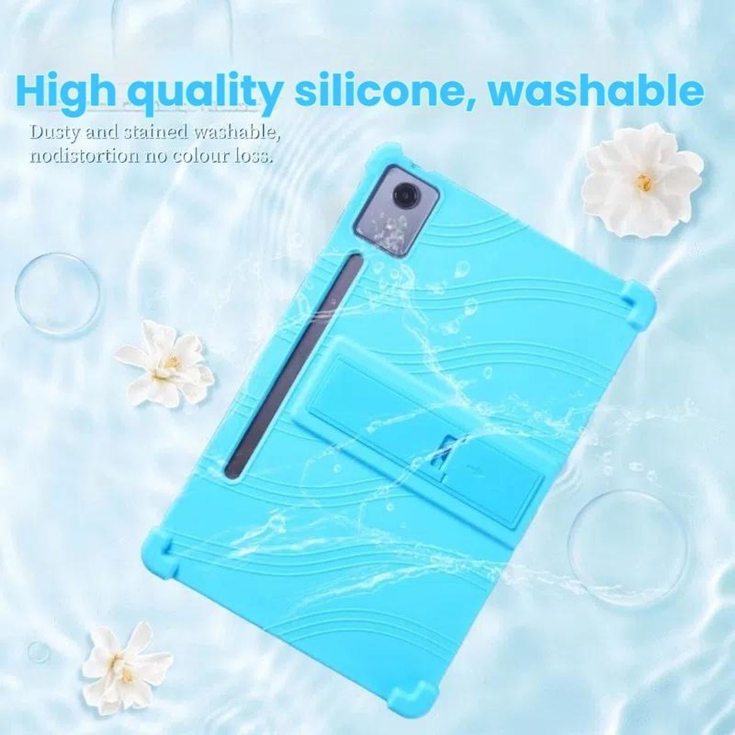 Silicone Case Cover For Lenovo Idea Tab Pro with Adjustable Holder Shockproof Black