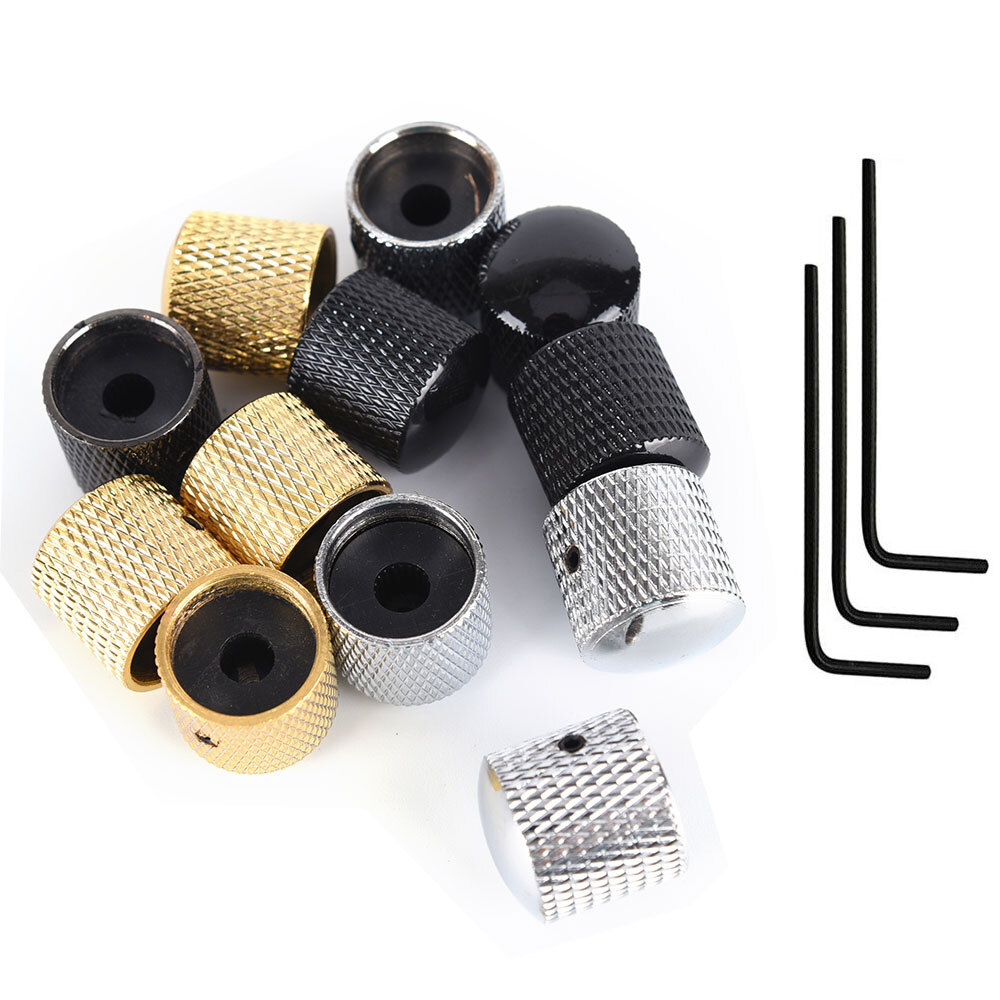 4/8/12PCS Dome Knob Volume Tone Control Knobs with Inner Hexagon Spanner Guitar