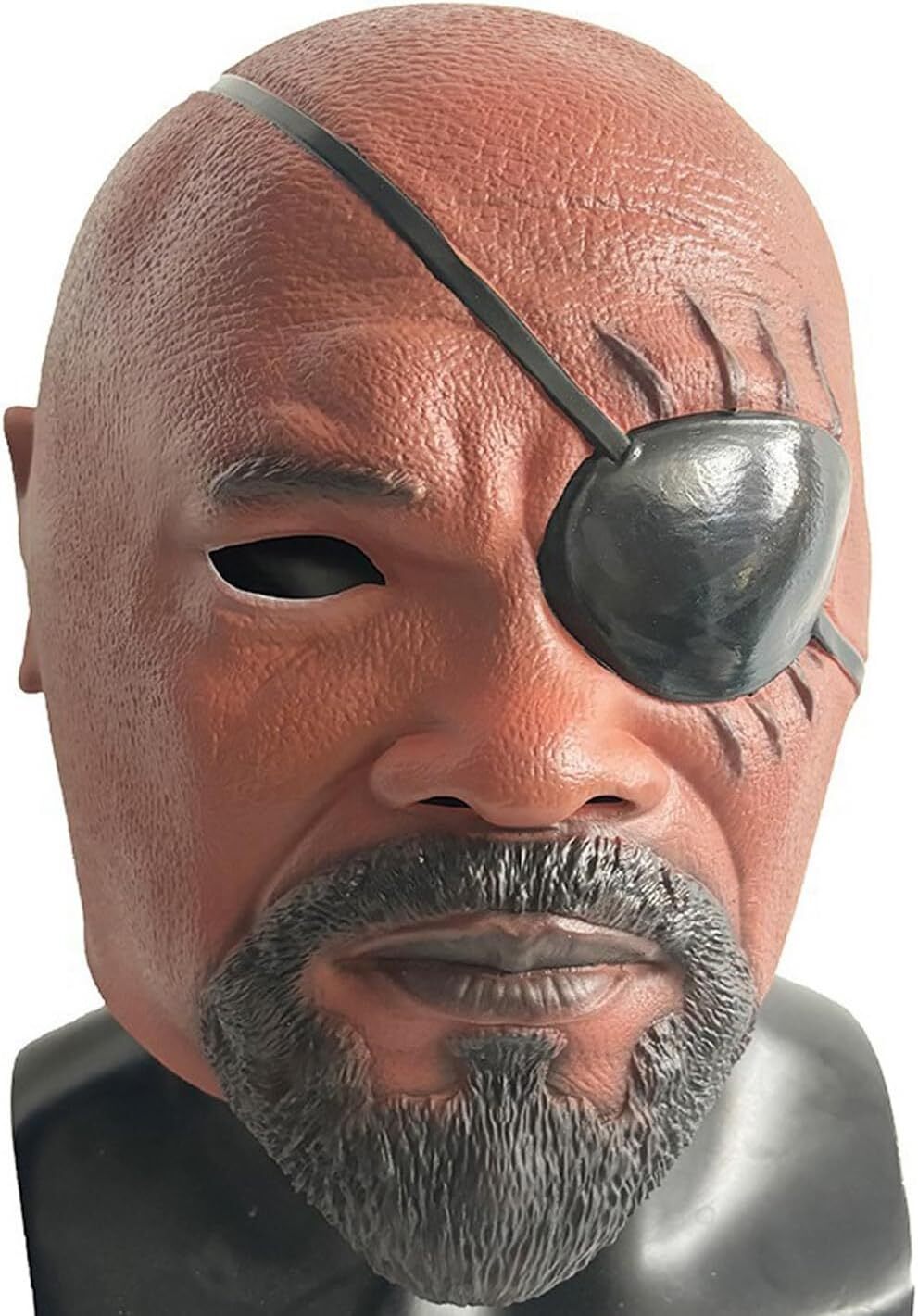 Nickfury Latex Mask One-eyed Helmet SHIELD Halloween Party Performance Costume