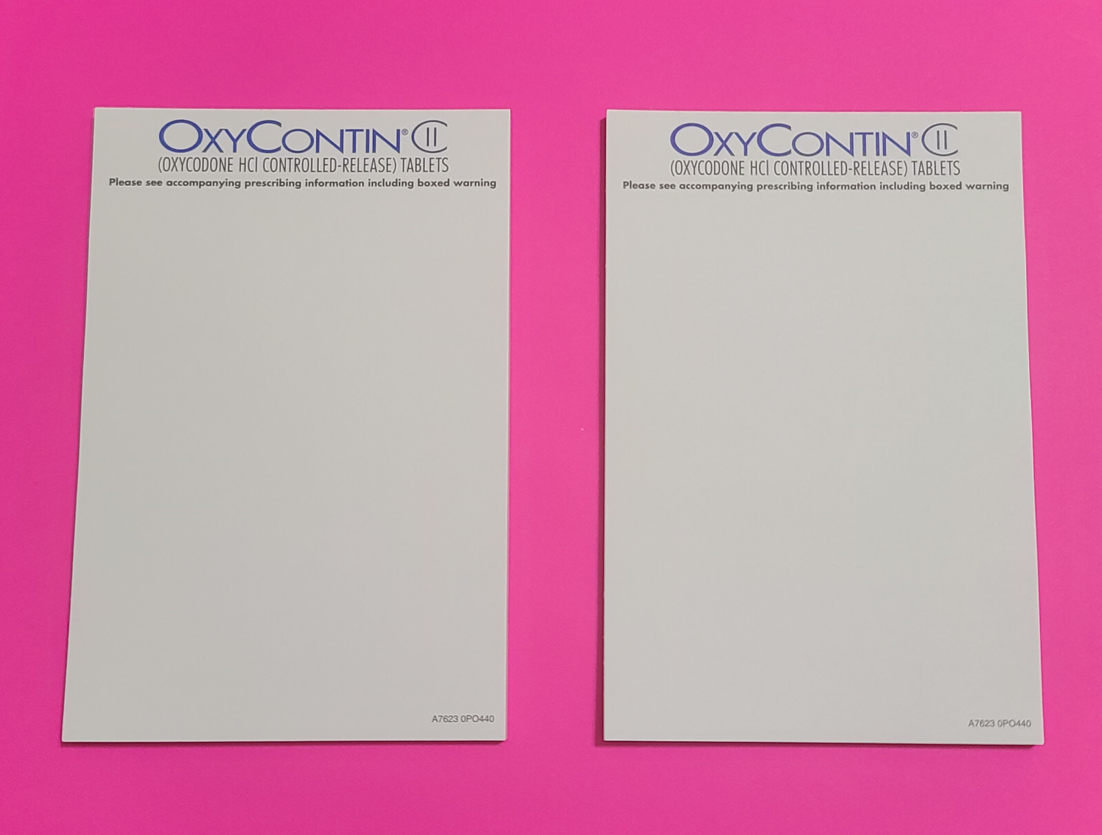 2 OxyContin Drug Rep Purdue Pharma Oxycodone Sticky Sheet Post It 4 X 6 Notepads
