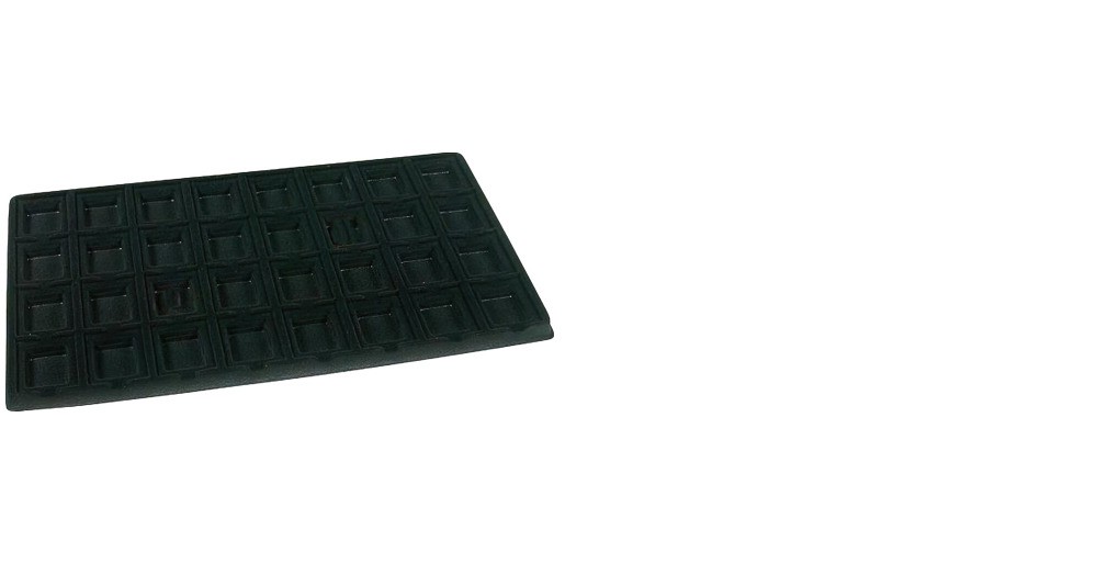 5 Black 32 Compartment Puff Earring Cards Displays