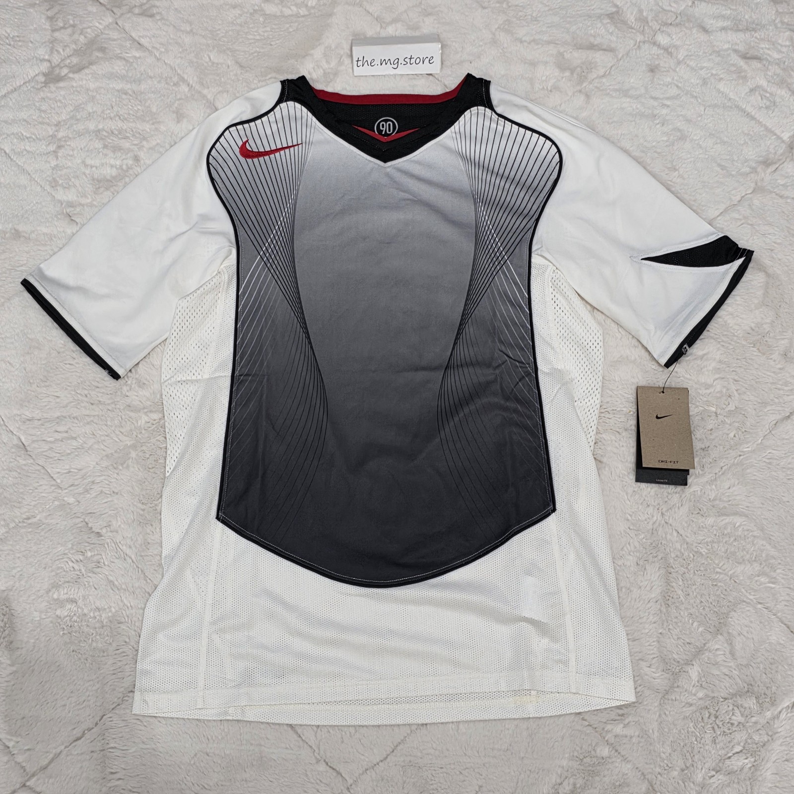 Nike Total 90 Dri-Fit Soccer Jersey White Loose-Fit Men's Sz Small HV1178-133