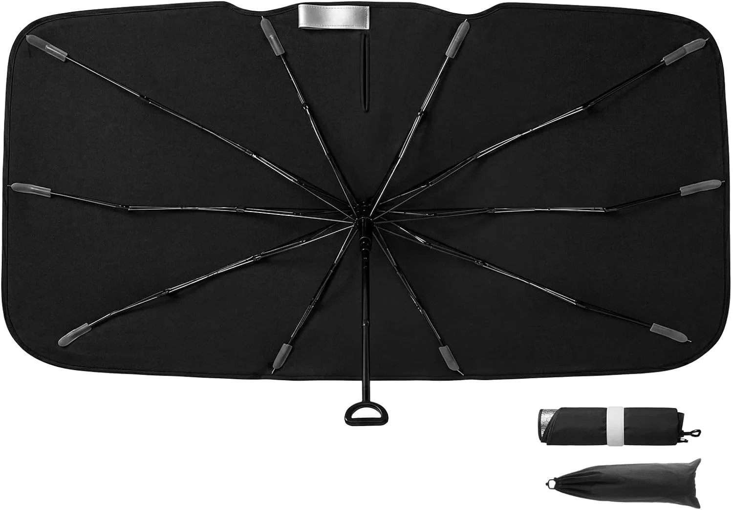 Car Windshield Sun Shade Umbrella, Foldable Sunshade Cover, Medium | Front Windo