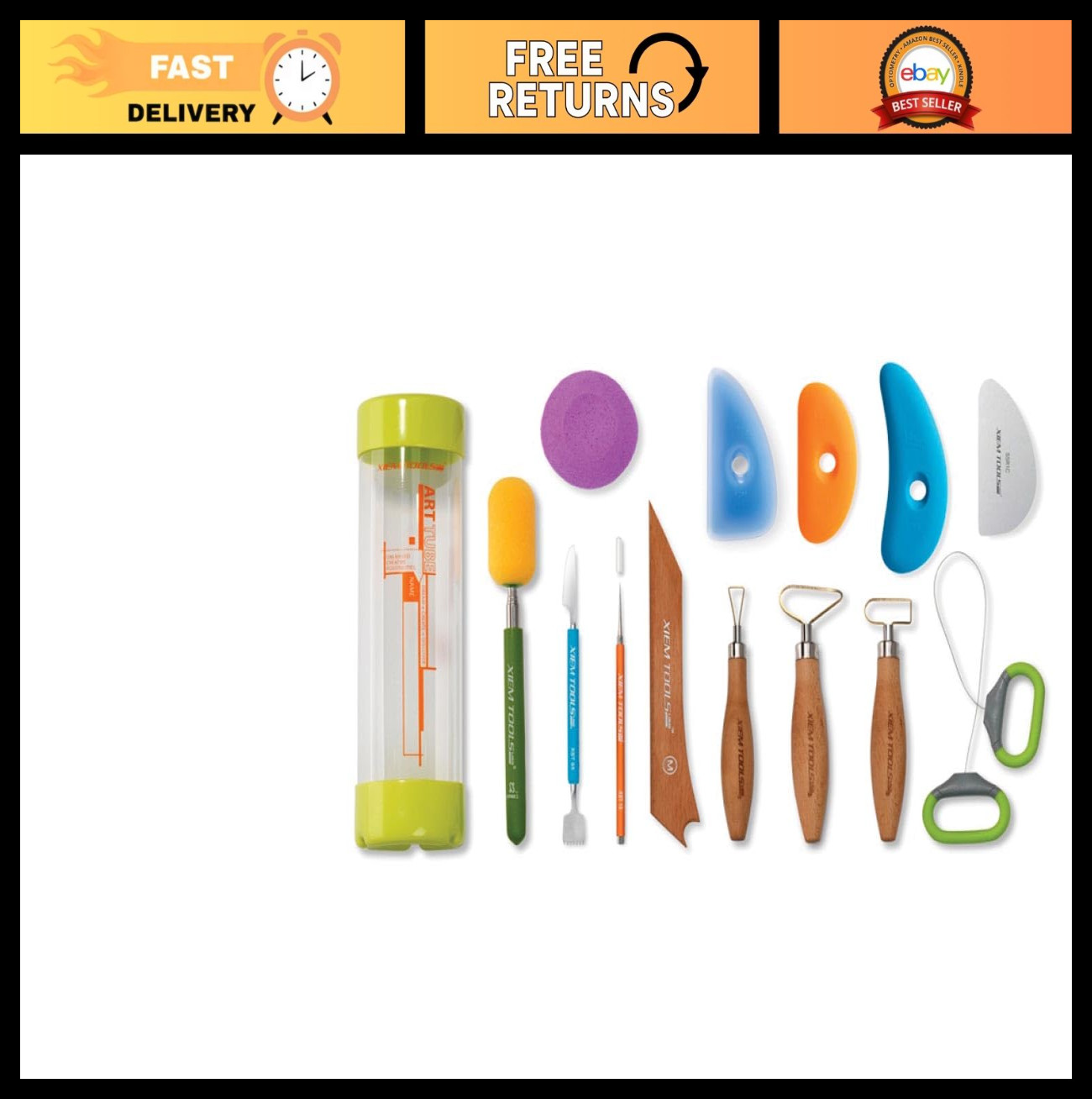 14-Piece Essential Clay Tool Kit for Ceramics & Pottery - Perfect for Artists