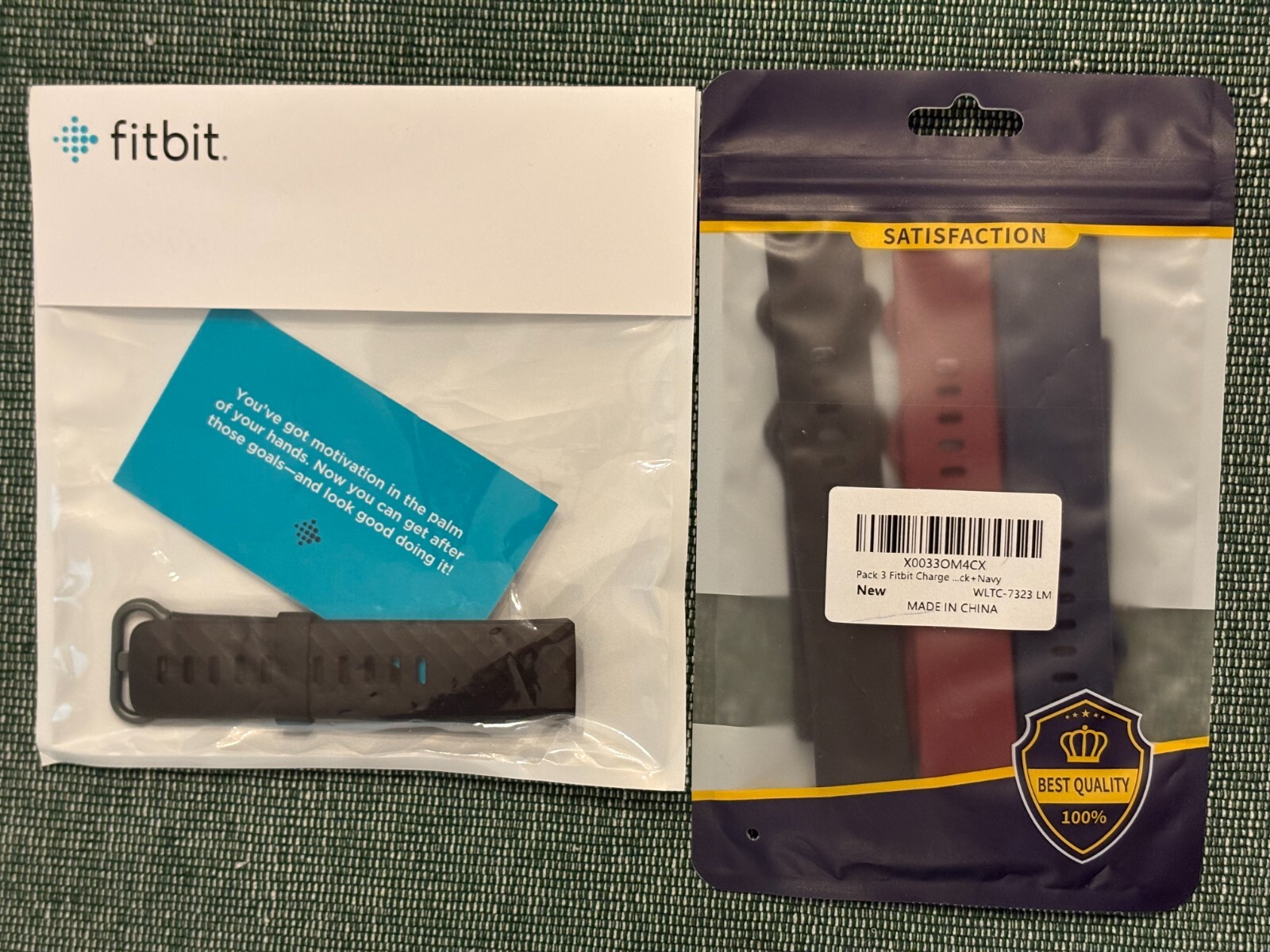 NEW Genuine Fitbit Charge 3 / Charge 4 Small Black Band PLUS 3 replacement bands
