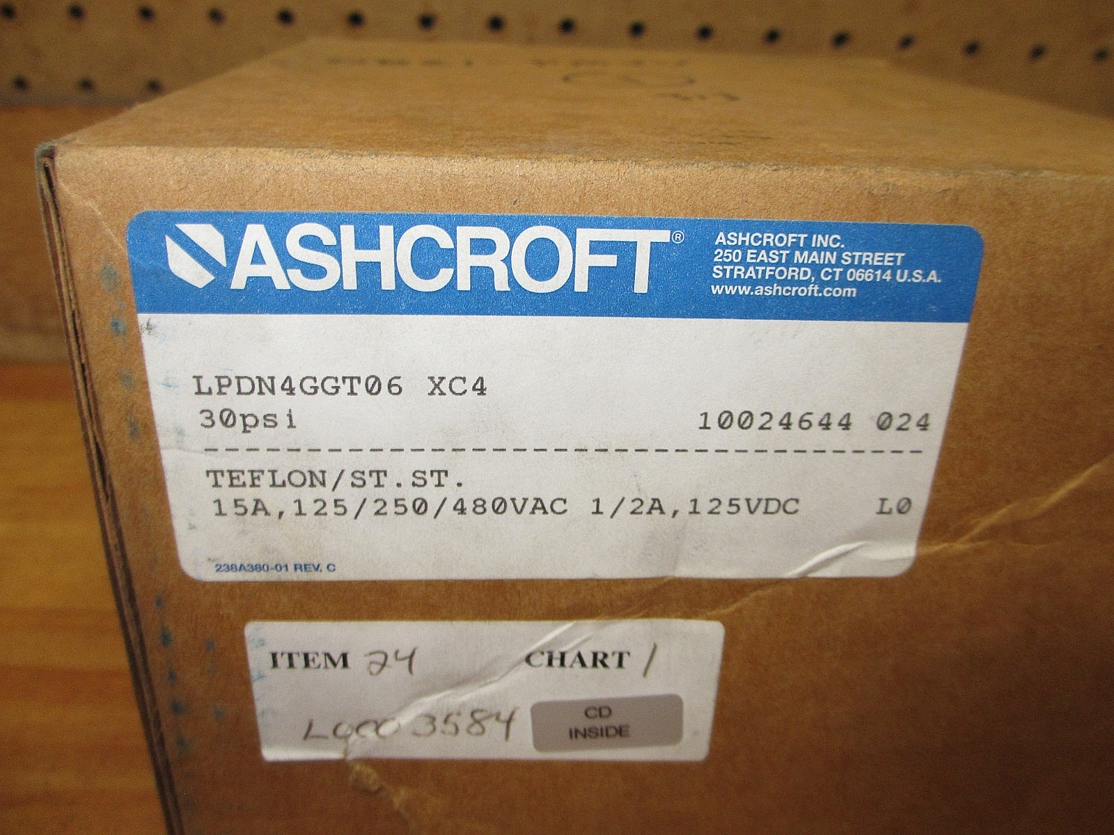 Ashcroft LPDN4GGT06 XC4 *NEW* Pressure Switch 30psi